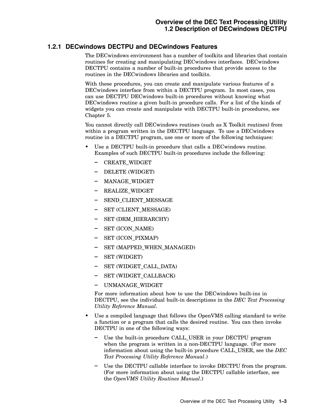 Compaq AA-PWCBD-TE manual Overview of the DEC Text Processing Utility 