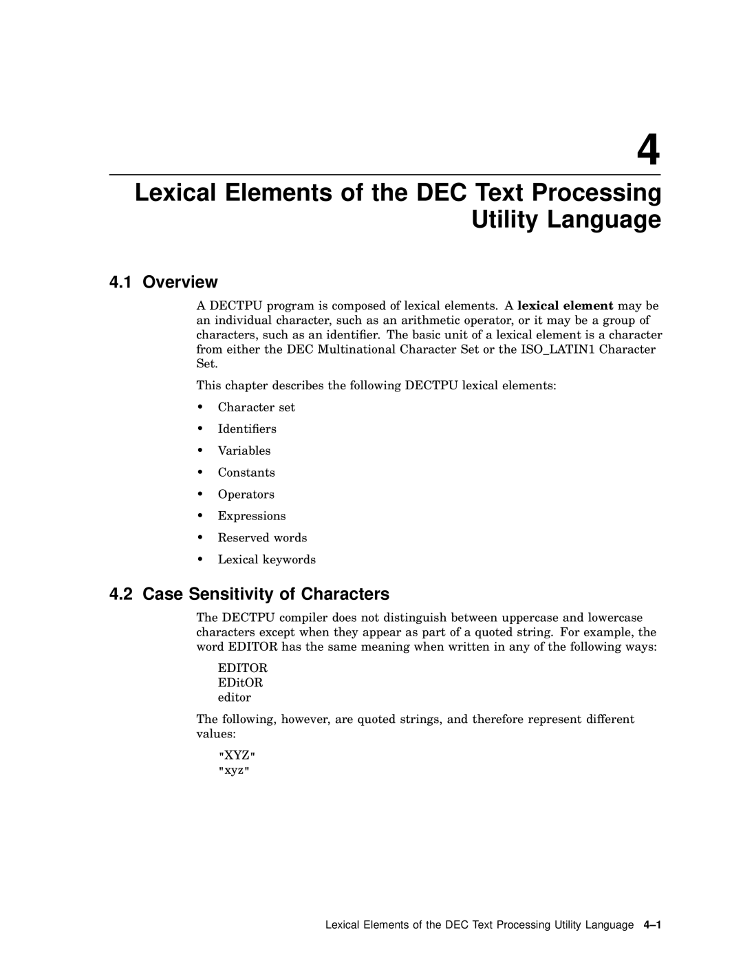 Compaq AA-PWCBD-TE manual Overview, Case Sensitivity of Characters 