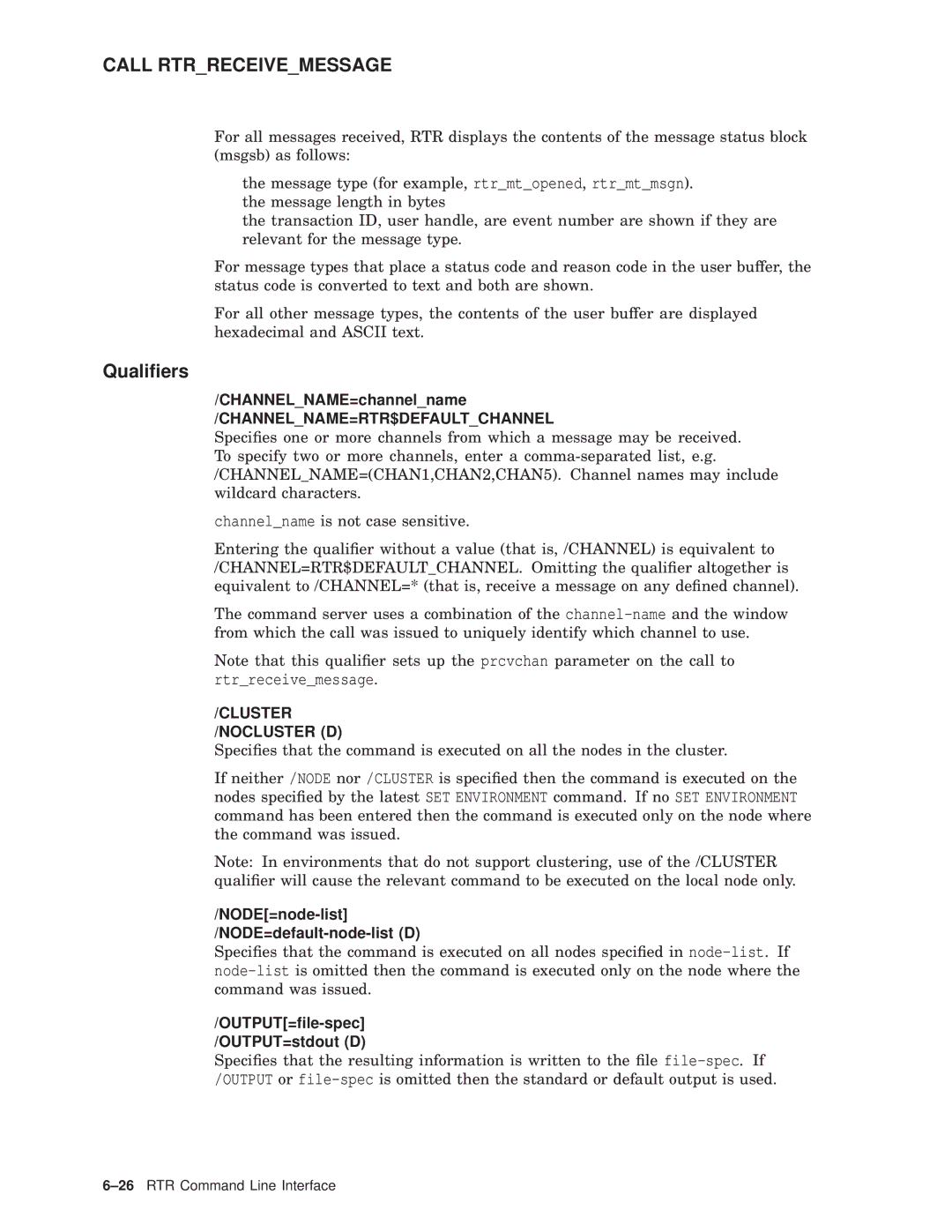 Compaq AA-Q88CE-TE manual 26RTR Command Line Interface 