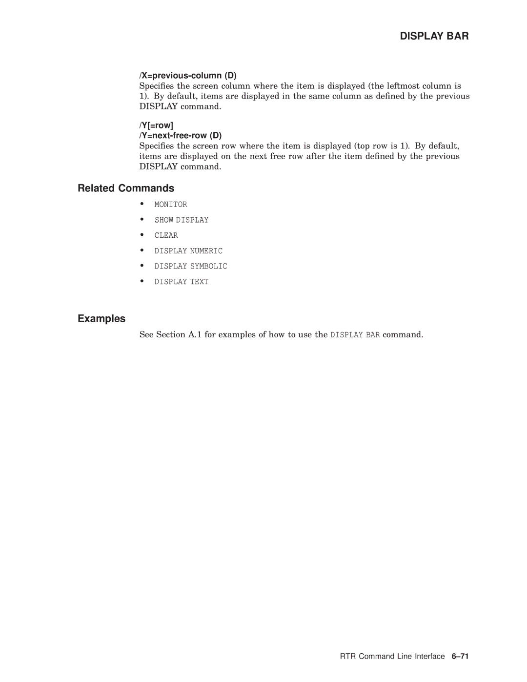 Compaq AA-Q88CE-TE manual Related Commands, =previous-column D 