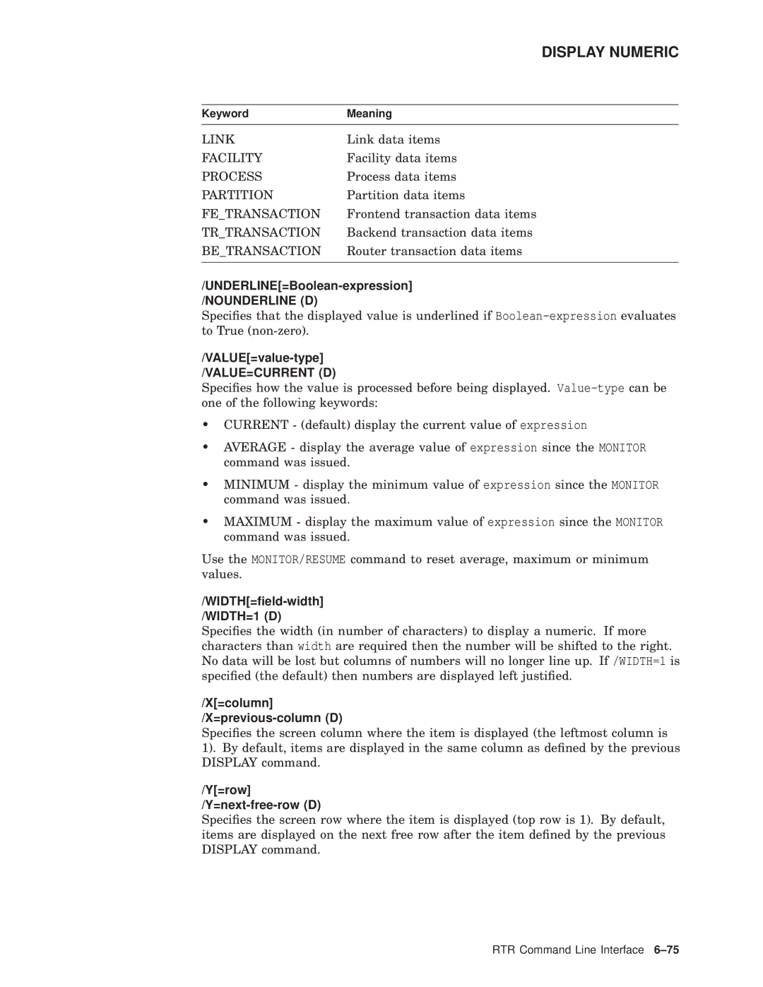 Compaq AA-Q88CE-TE manual =column /X=previous-column D 