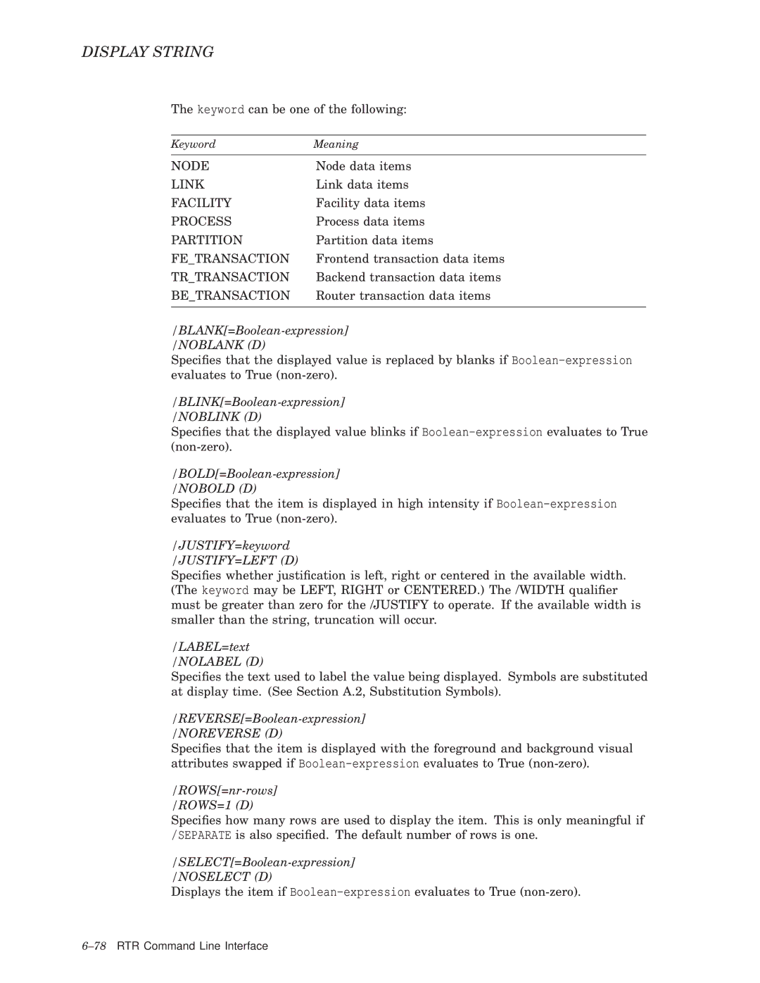 Compaq AA-Q88CE-TE manual 78RTR Command Line Interface 