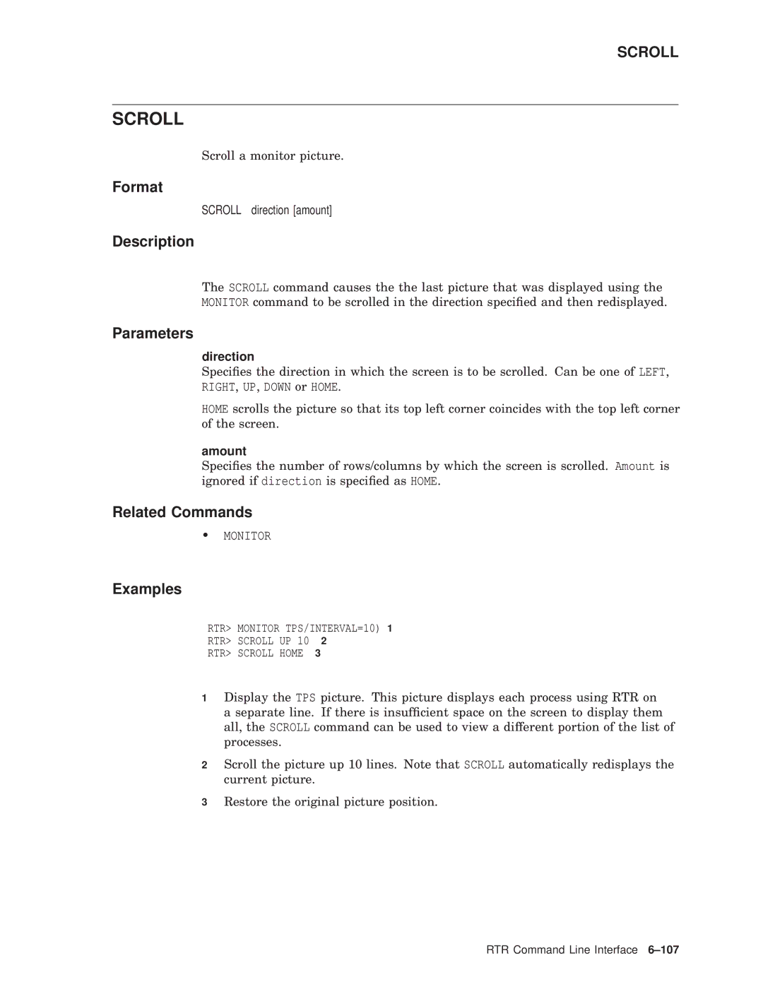 Compaq AA-Q88CE-TE manual Scroll direction amount, Direction, Amount 