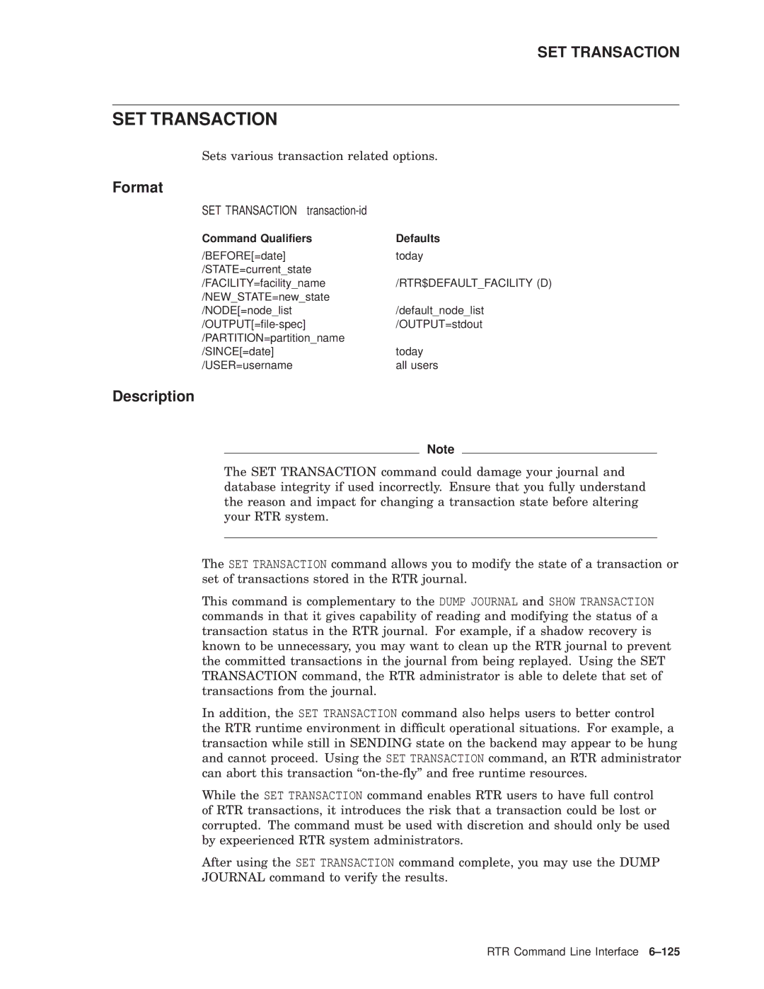 Compaq AA-Q88CE-TE manual SET Transaction transaction-id 