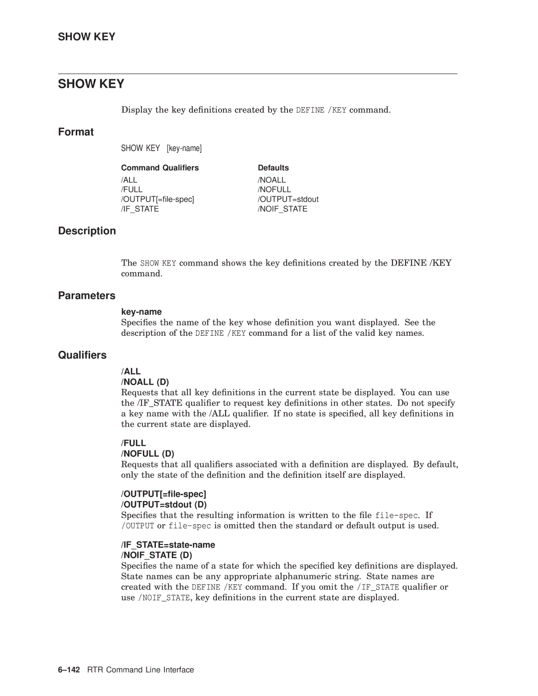 Compaq AA-Q88CE-TE manual Show KEY key-name 