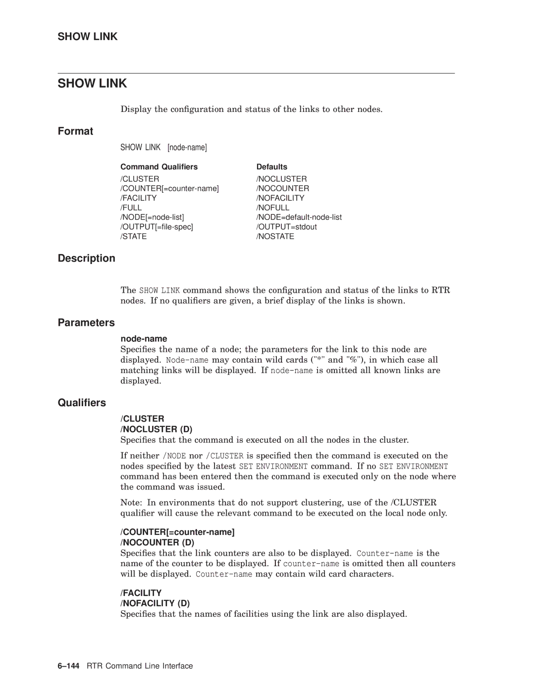 Compaq AA-Q88CE-TE manual Show Link node-name, Node-name 