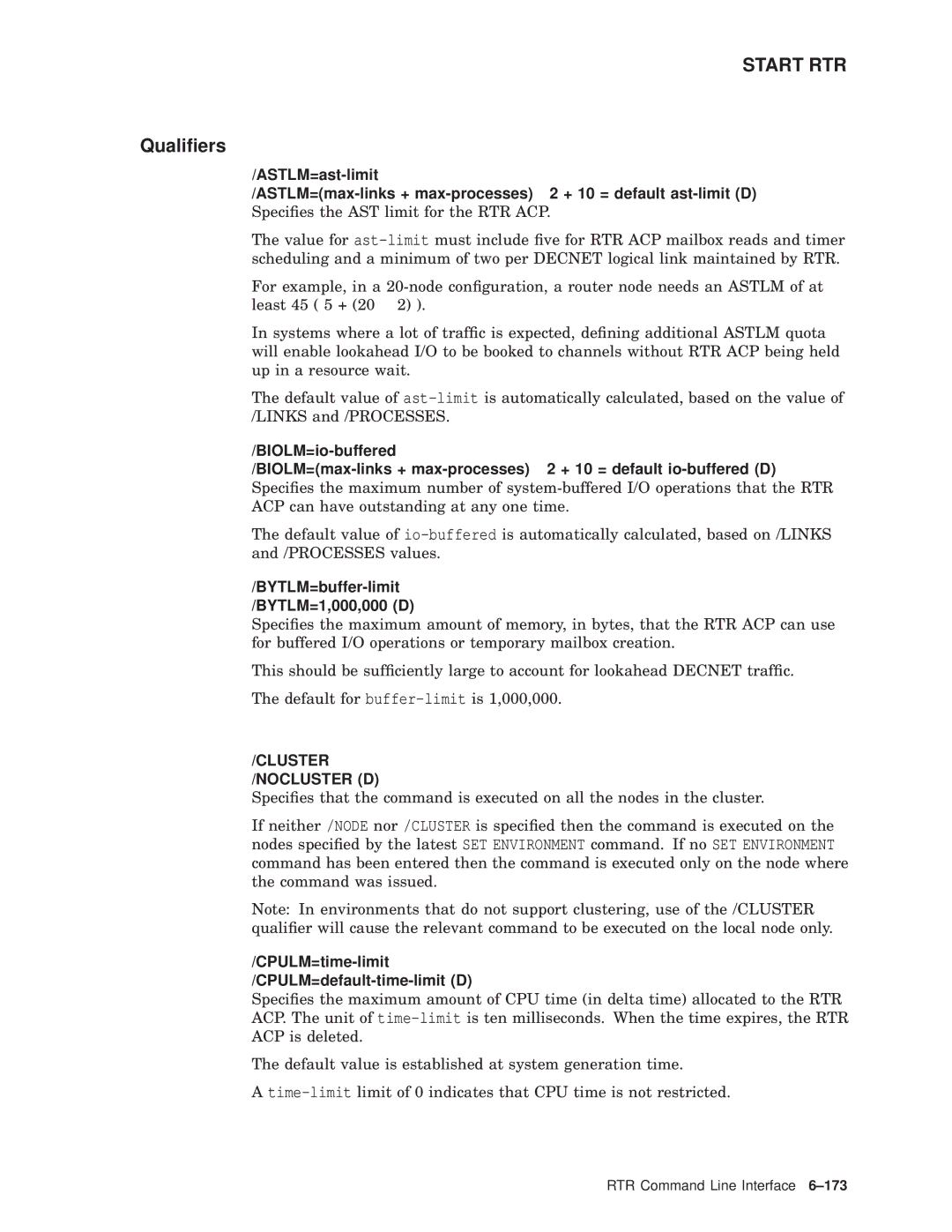 Compaq AA-Q88CE-TE manual ASTLM=ast-limit, BIOLM=io-buffered 