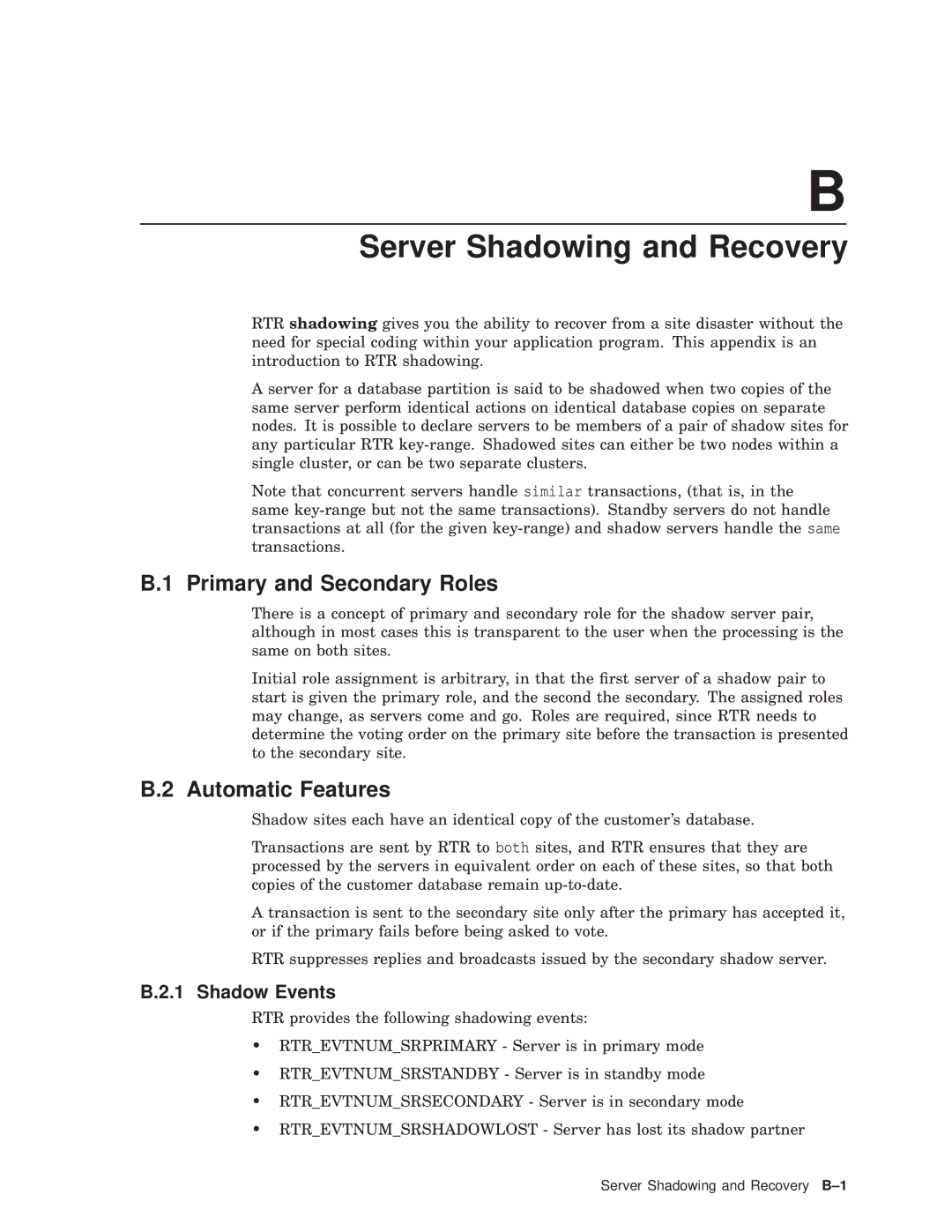 Compaq AA-Q88CE-TE manual Primary and Secondary Roles, Automatic Features, Shadow Events 