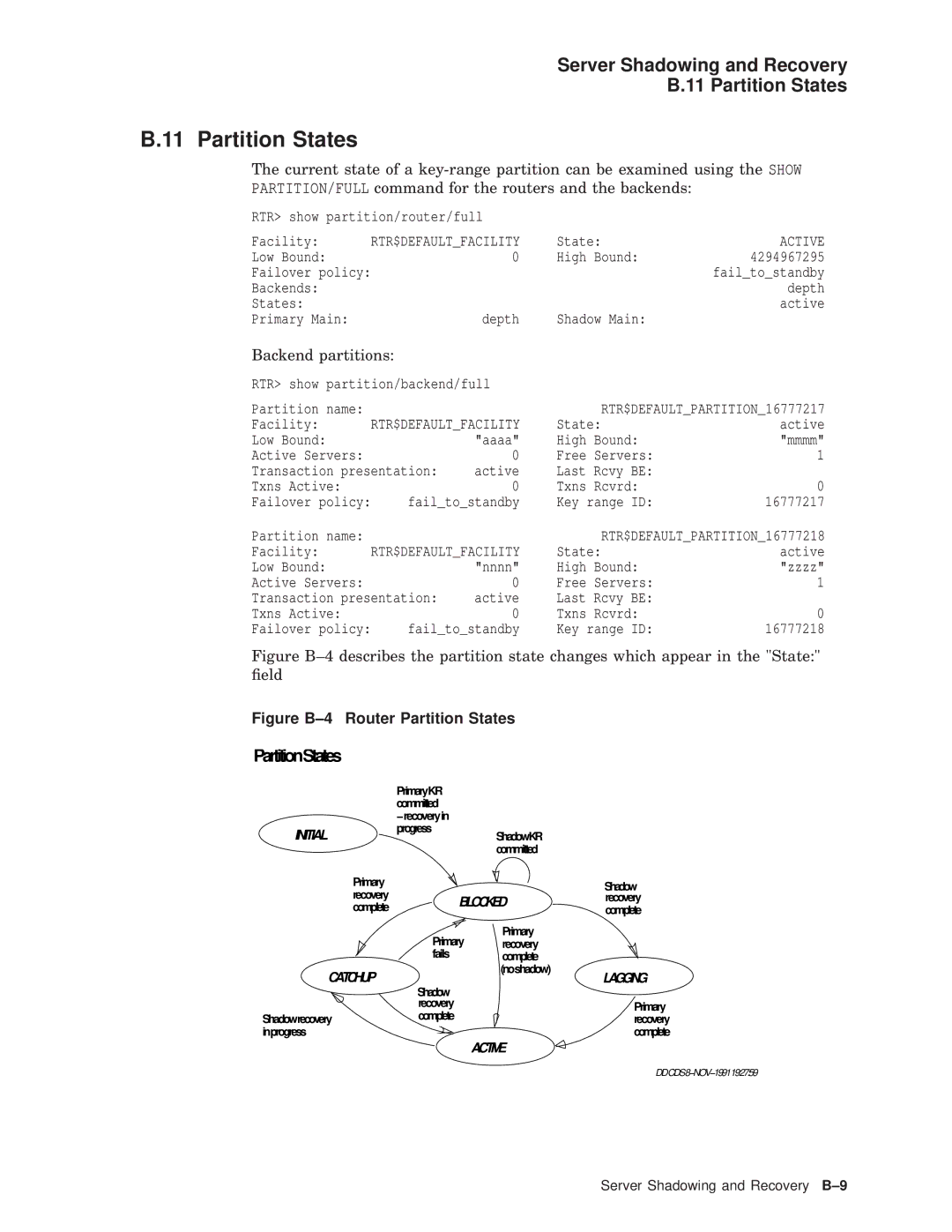 Compaq AA-Q88CE-TE manual Server Shadowing and Recovery Partition States 