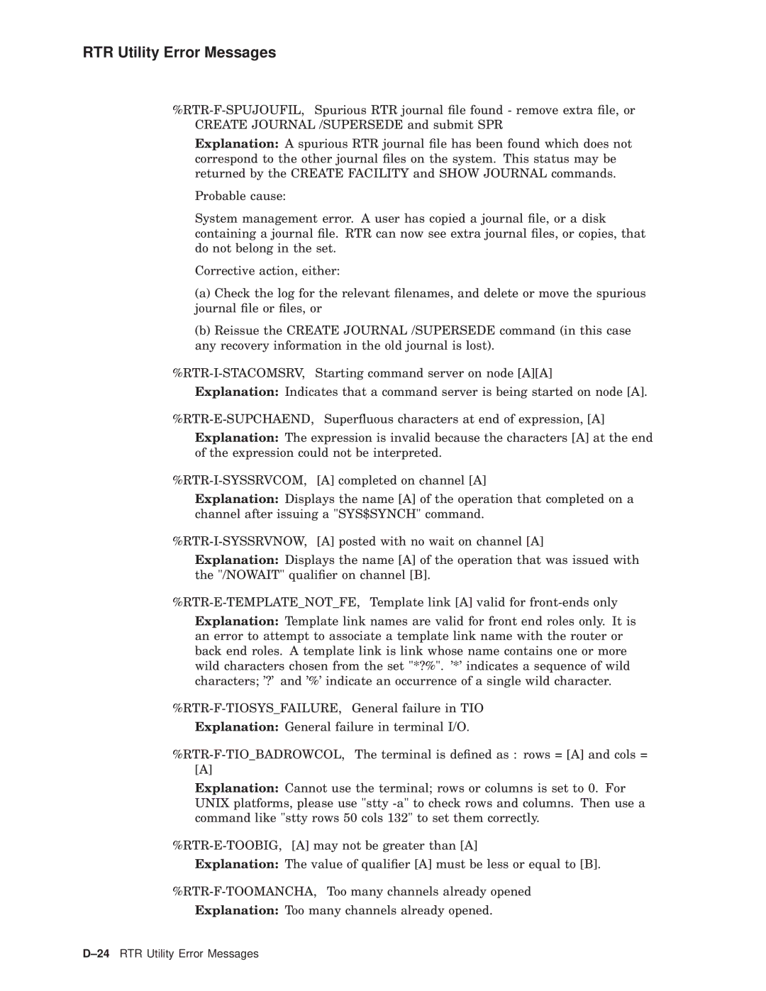 Compaq AA-Q88CE-TE manual 24RTR Utility Error Messages 