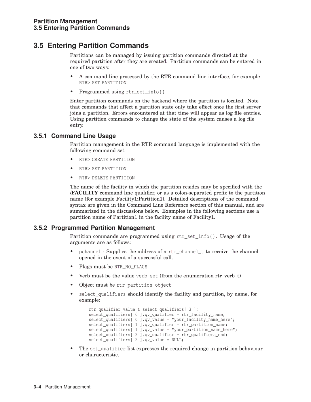 Compaq AA-Q88CE-TE manual Partition Management Entering Partition Commands, Command Line Usage 