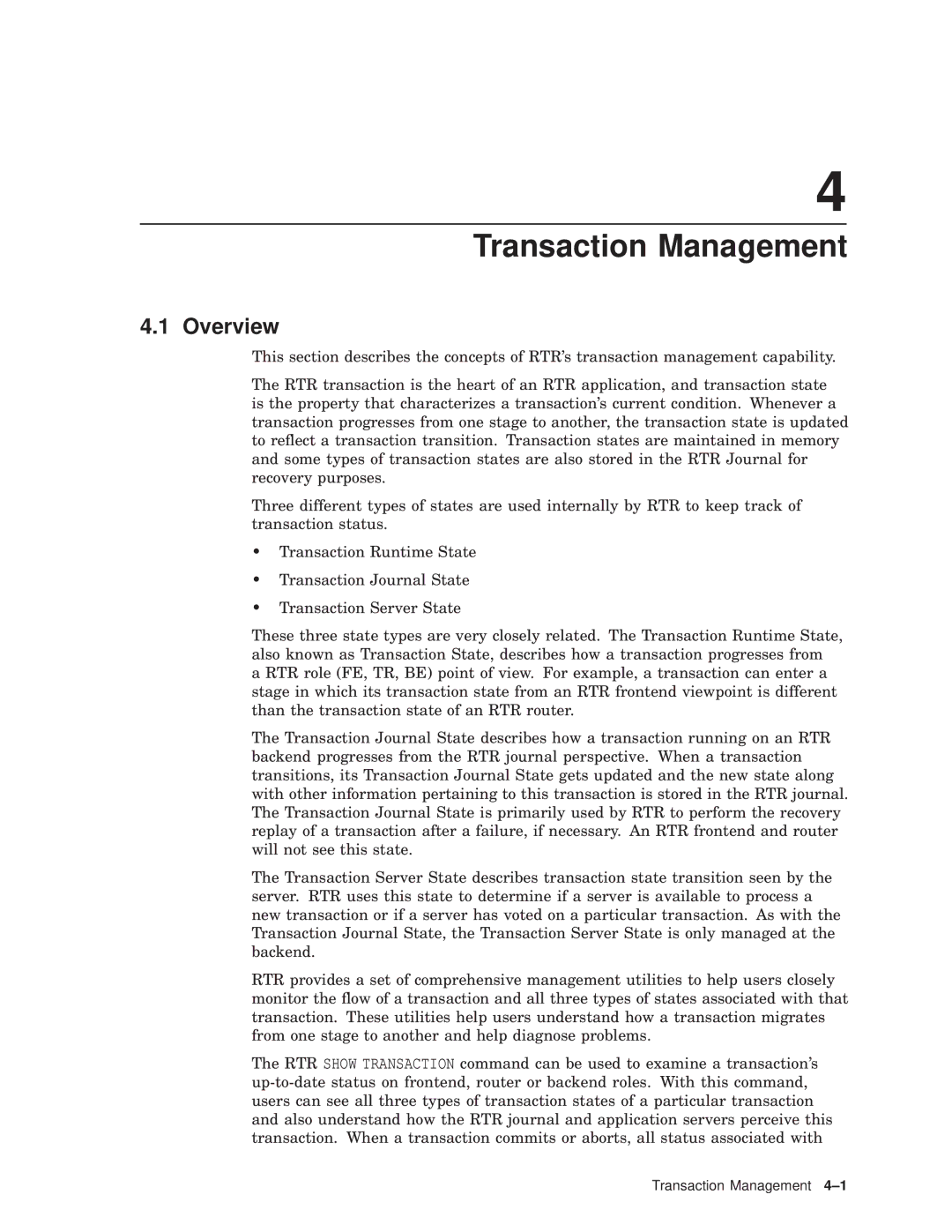 Compaq AA-Q88CE-TE manual Transaction Management 