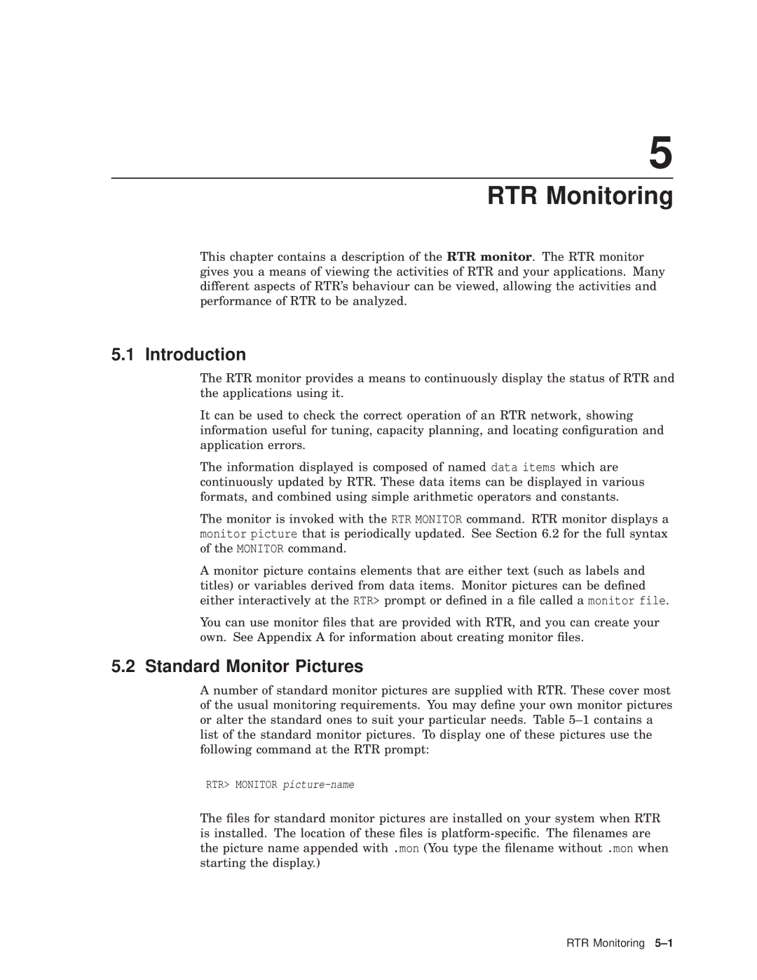 Compaq AA-Q88CE-TE manual RTR Monitoring, Standard Monitor Pictures 