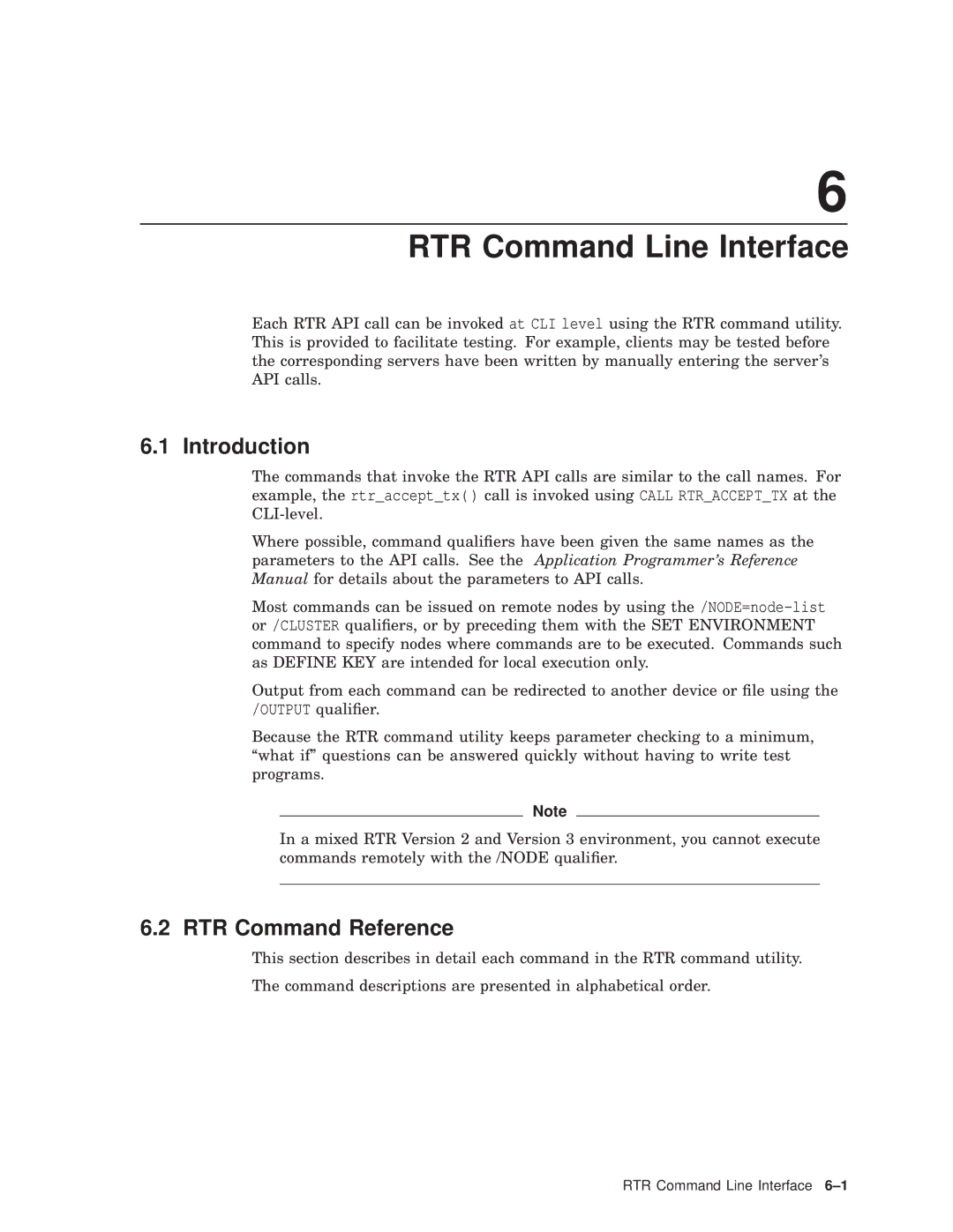 Compaq AA-Q88CE-TE manual RTR Command Line Interface, RTR Command Reference 