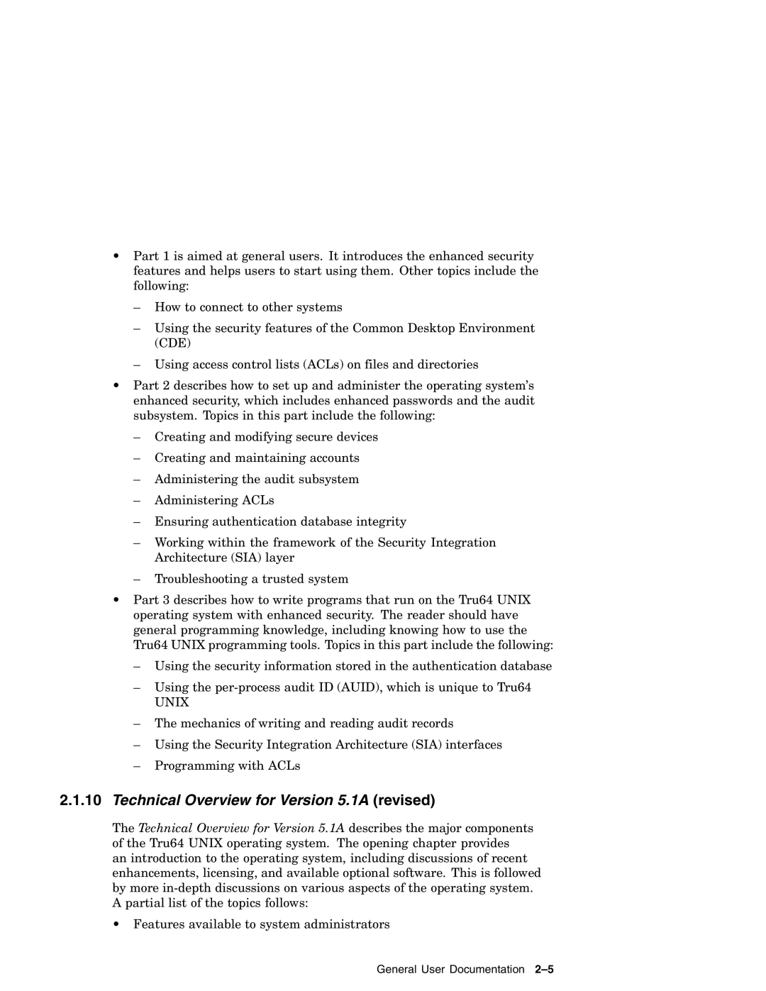 Compaq AA-RH8RD-TE manual Technical Overview for Version 5.1A revised, Unix 