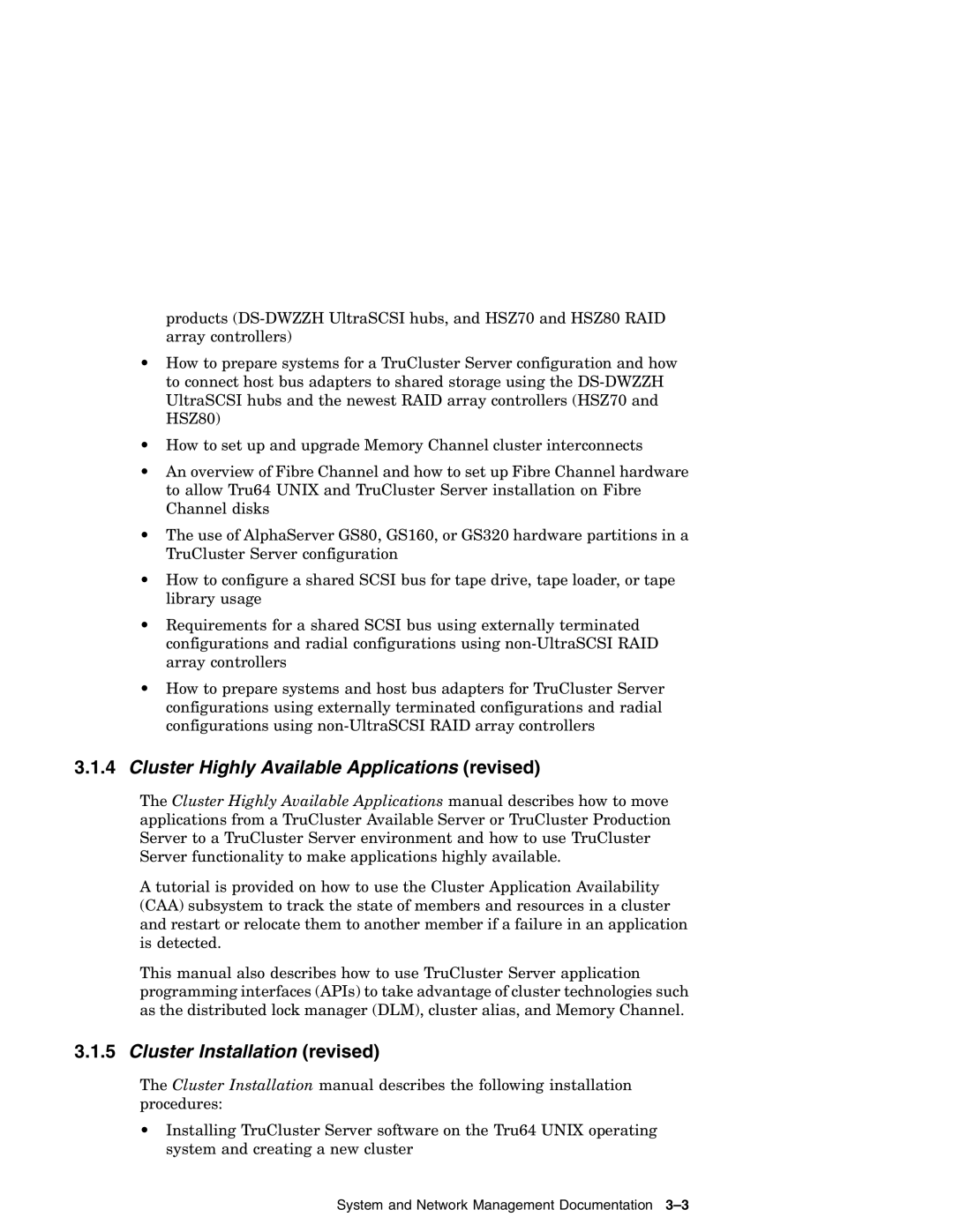 Compaq AA-RH8RD-TE manual Cluster Highly Available Applications revised, Cluster Installation revised 