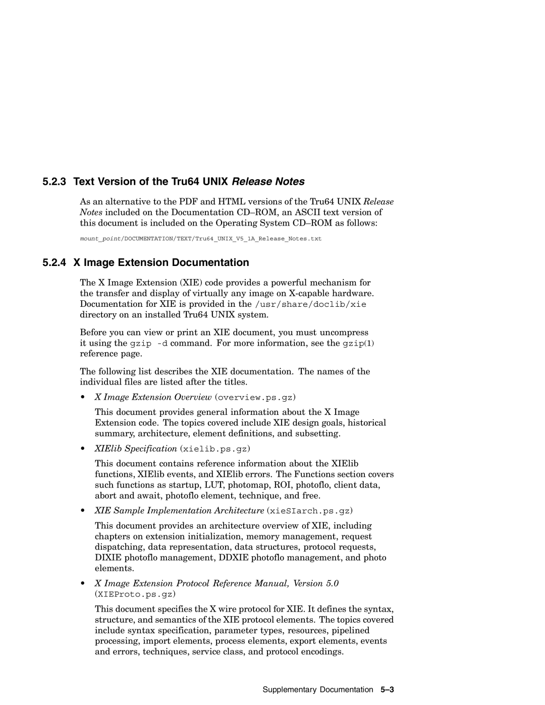 Compaq AA-RH8RD-TE manual Text Version of the Tru64 Unix Release Notes, Image Extension Documentation 