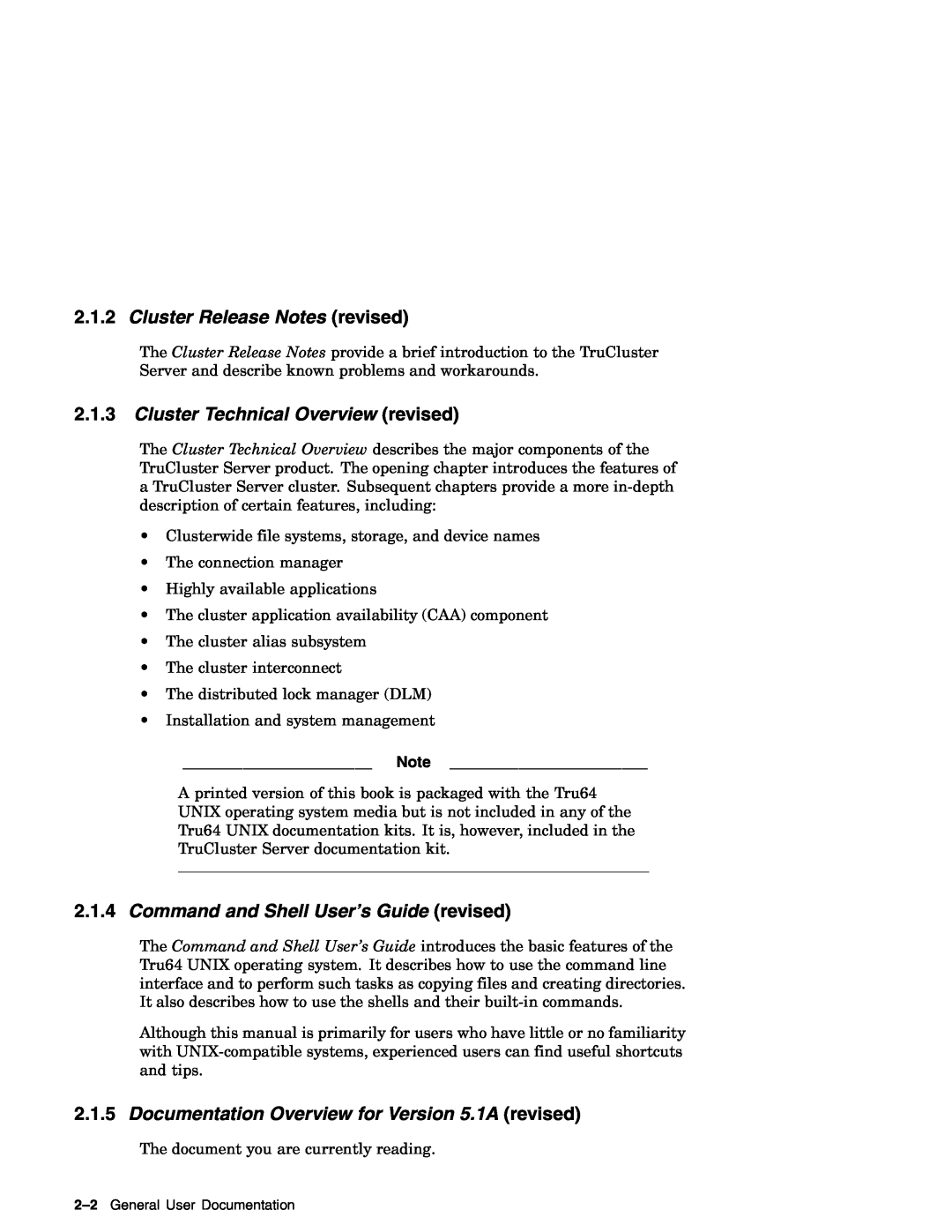 Compaq AA-RH8RD-TE manual Cluster Release Notes revised, Cluster Technical Overview revised 