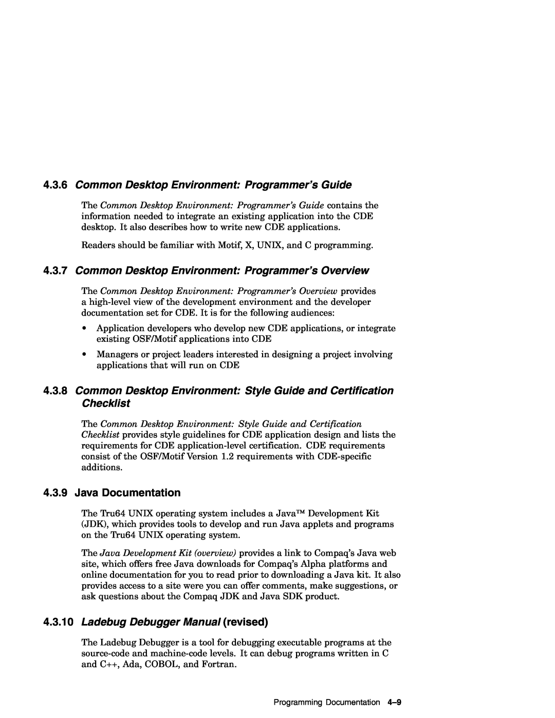 Compaq AA-RH8RD-TE manual Common Desktop Environment Programmer’s Guide, Common Desktop Environment Programmer’s Overview 