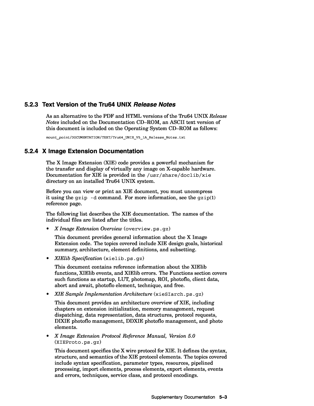 Compaq AA-RH8RD-TE manual Text Version of the Tru64 UNIX Release Notes, X Image Extension Documentation 
