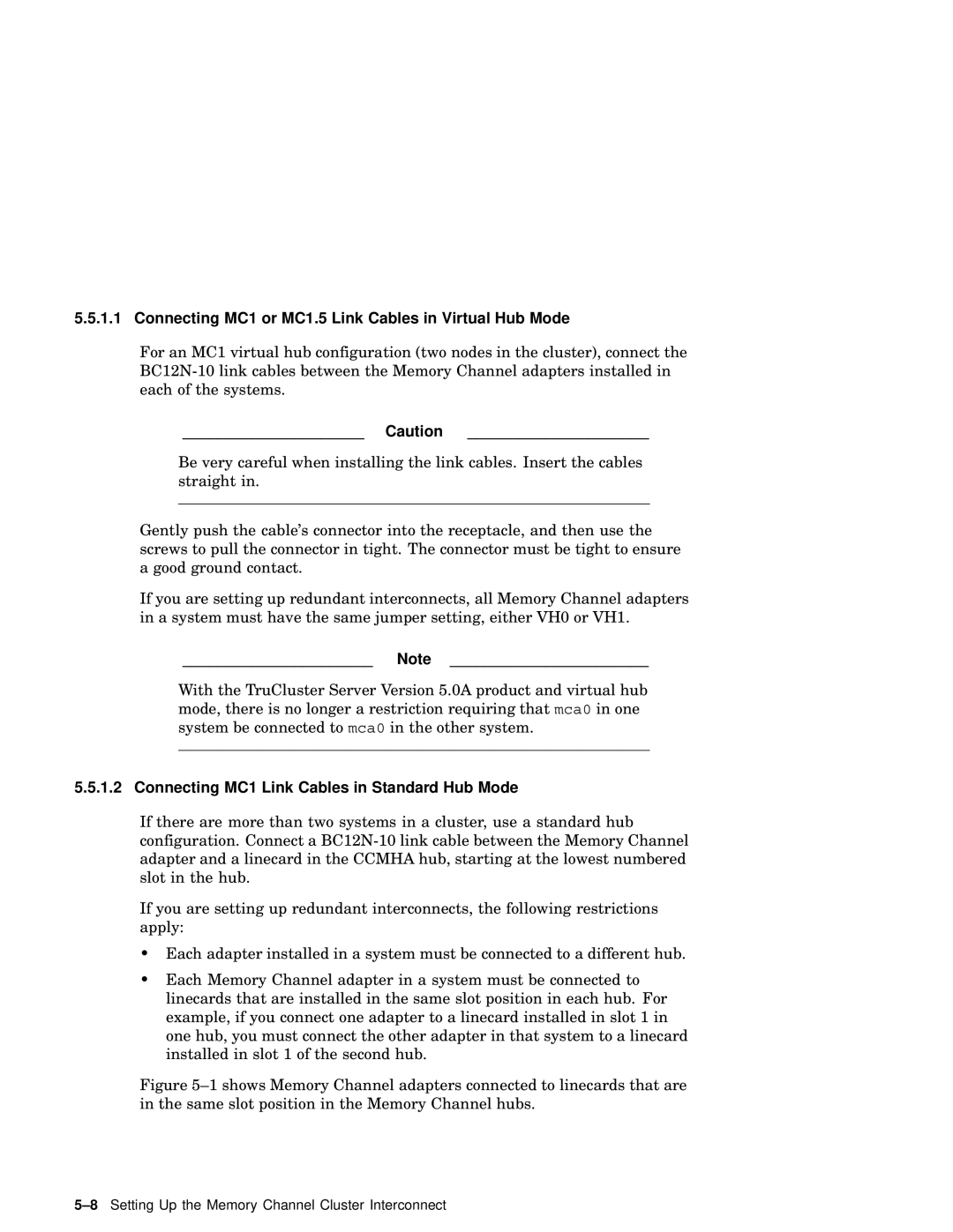 Compaq AA-RHGWB-TE manual Connecting MC1 or MC1.5 Link Cables in Virtual Hub Mode 