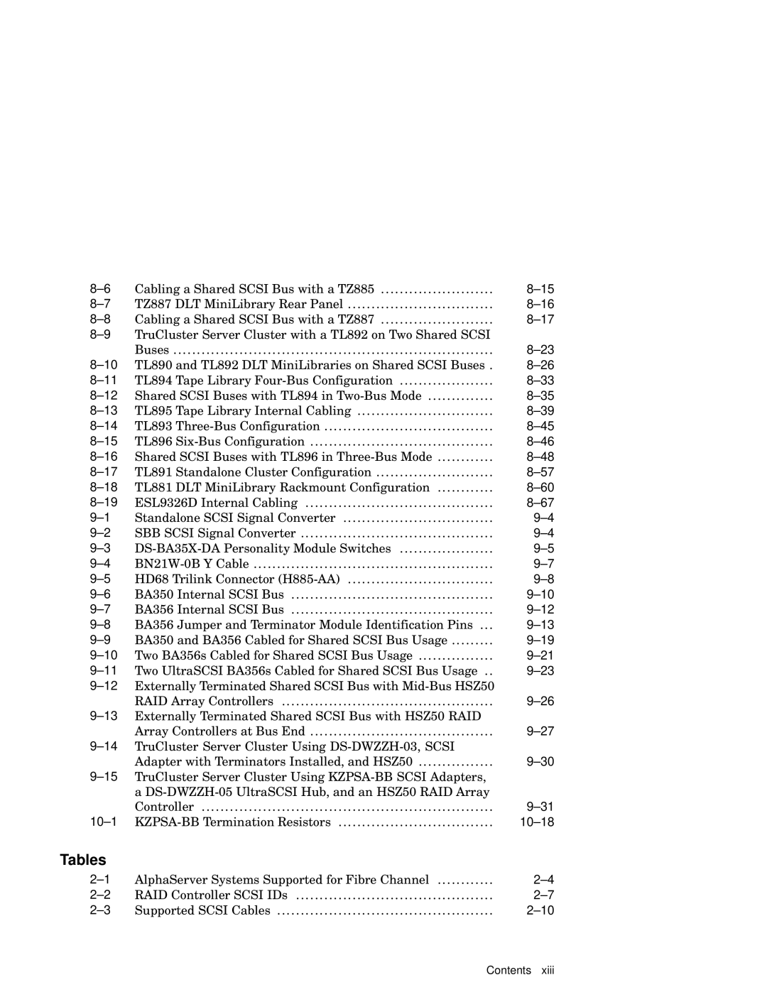 Compaq AA-RHGWB-TE manual Tables 