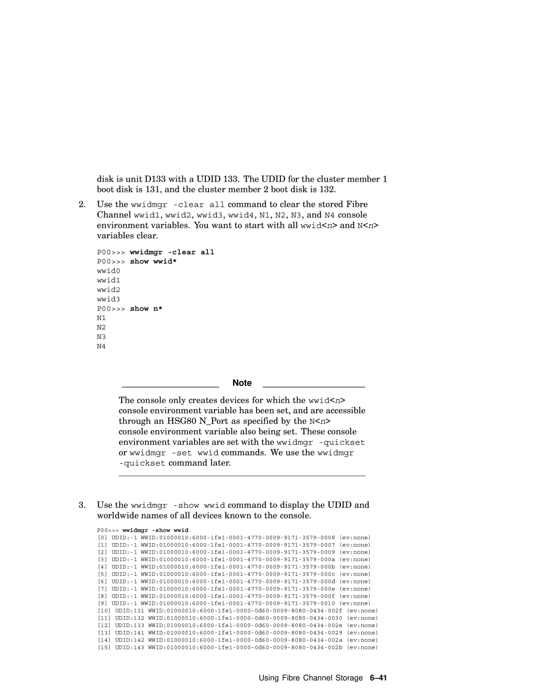 Compaq AA-RHGWB-TE manual P00 wwidmgr -clear all P00 show wwid 