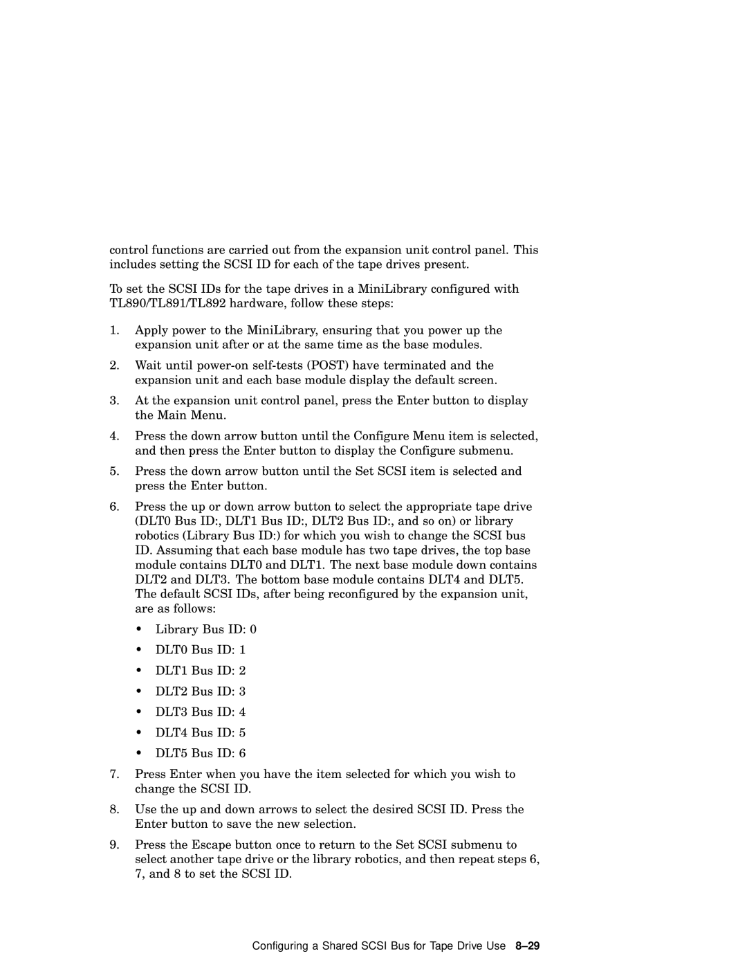 Compaq AA-RHGWB-TE manual Configuring a Shared Scsi Bus for Tape Drive Use 