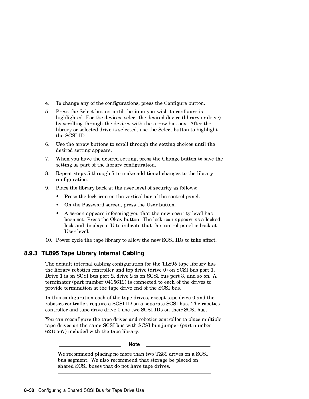 Compaq AA-RHGWB-TE manual 3 TL895 Tape Library Internal Cabling 