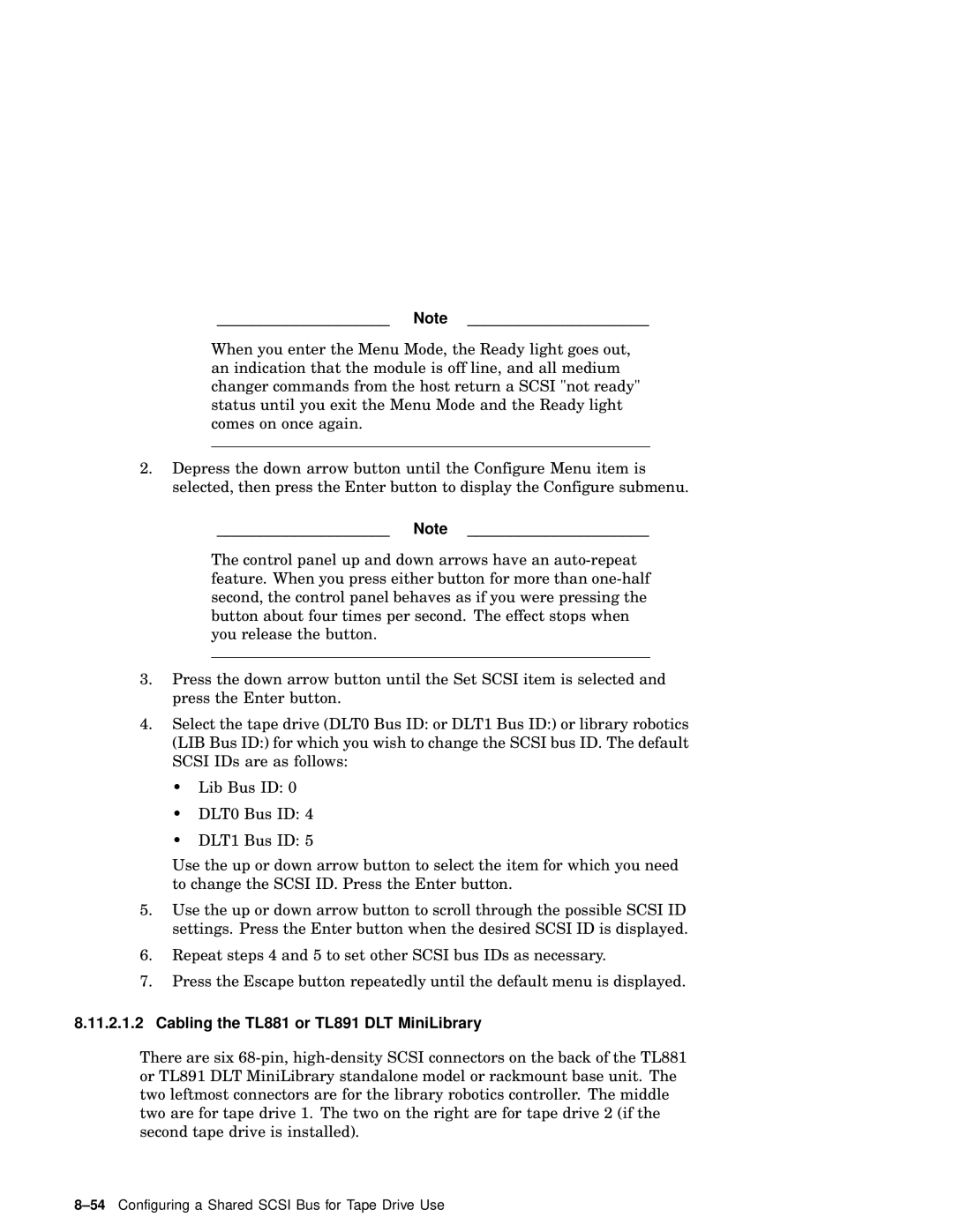 Compaq AA-RHGWB-TE manual Cabling the TL881 or TL891 DLT MiniLibrary 