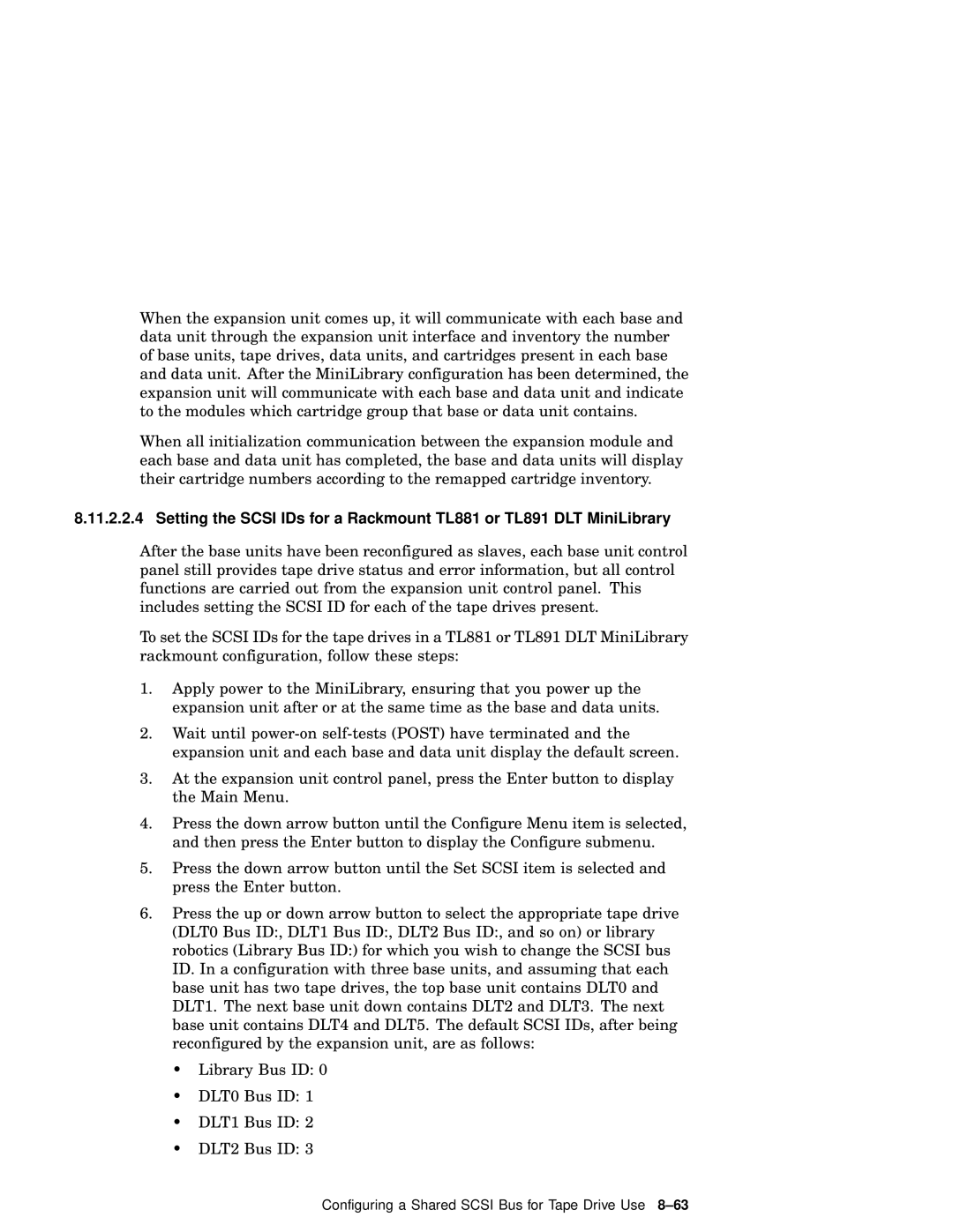 Compaq AA-RHGWB-TE manual Configuring a Shared Scsi Bus for Tape Drive Use 