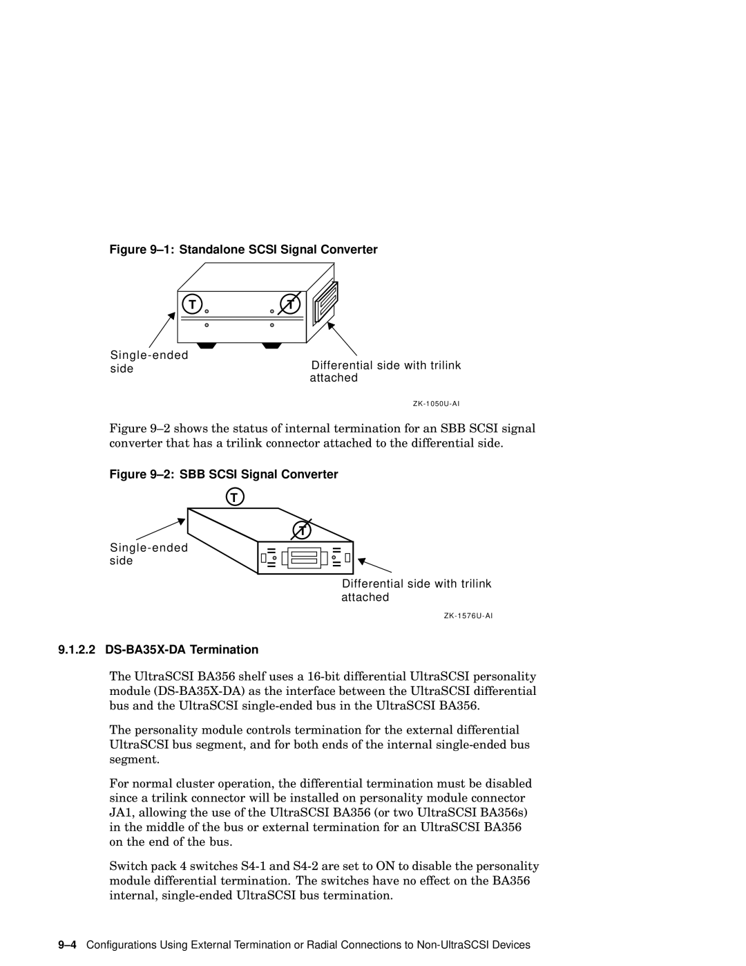 Compaq AA-RHGWB-TE manual Standalone Scsi Signal Converter, DS-BA35X-DA Termination 