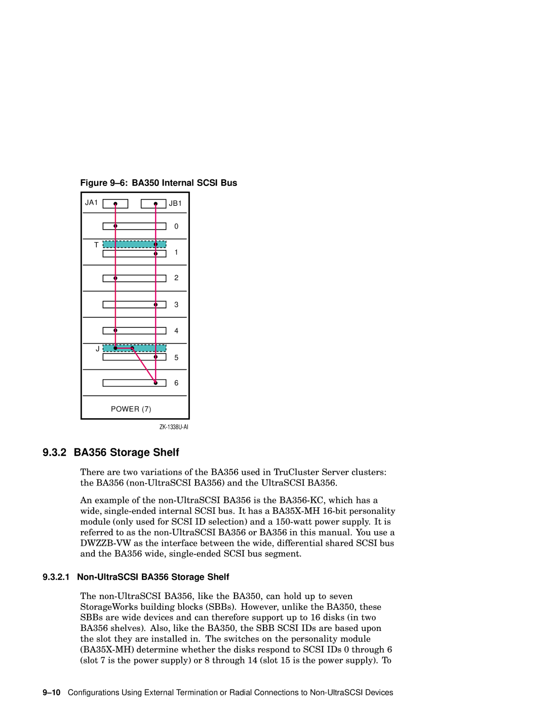 Compaq AA-RHGWB-TE manual 2 BA356 Storage Shelf, Non-UltraSCSI BA356 Storage Shelf 