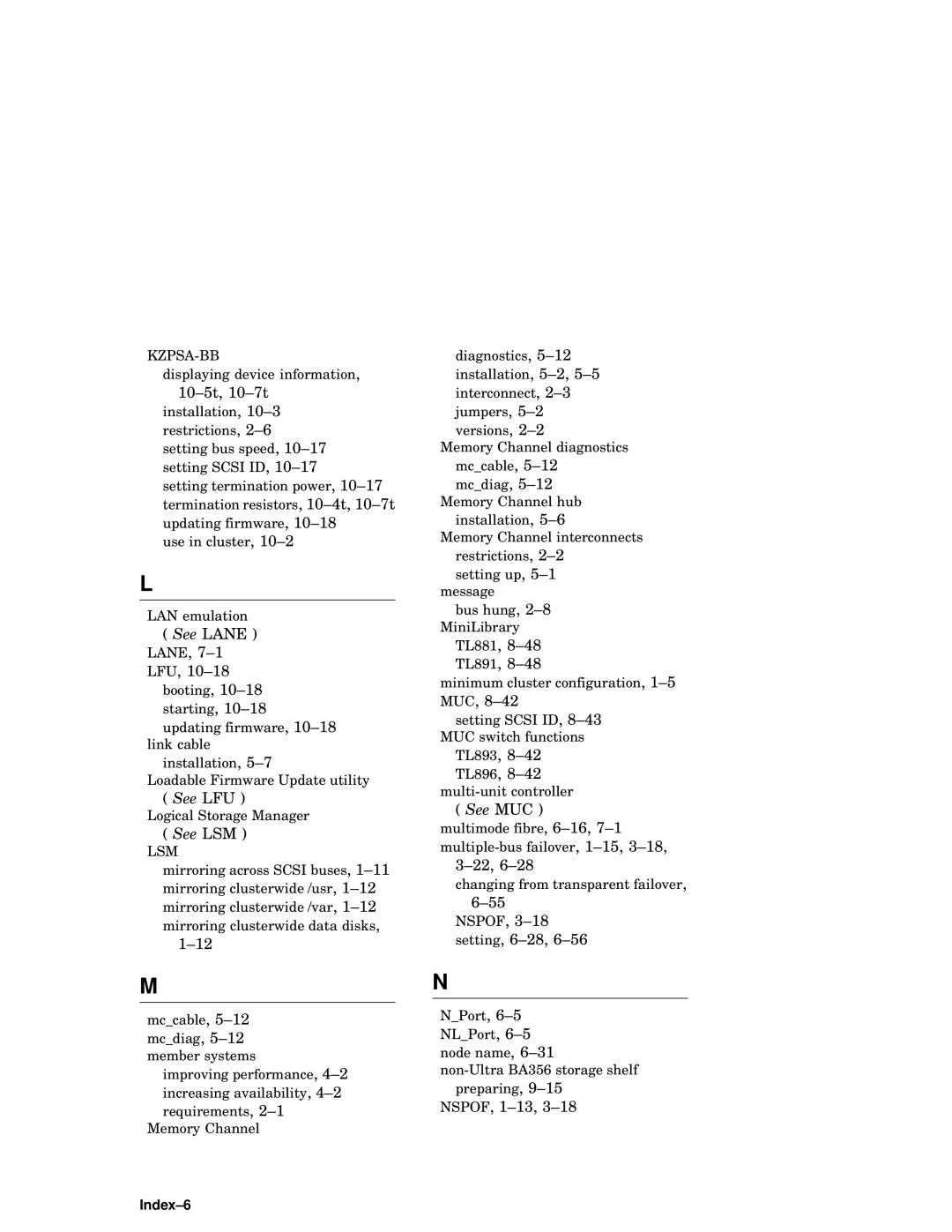 Compaq AA-RHGWB-TE manual Kzpsa-Bb, Index-6 