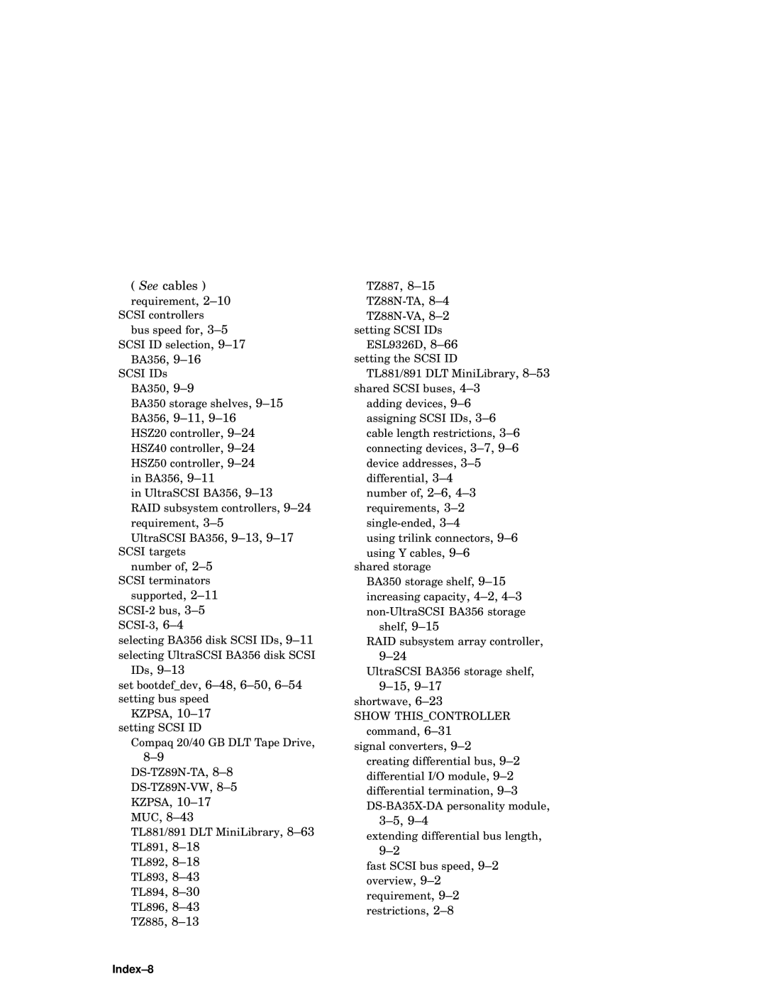 Compaq AA-RHGWB-TE manual See cables requirement, Index-8 