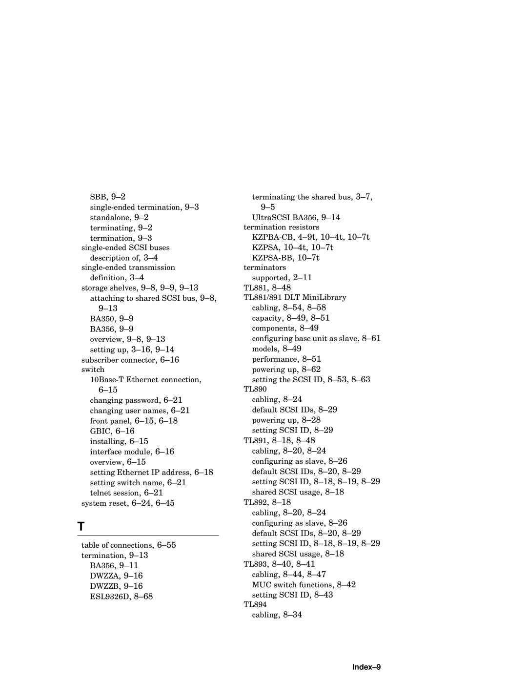 Compaq AA-RHGWB-TE manual Sbb, Index-9 