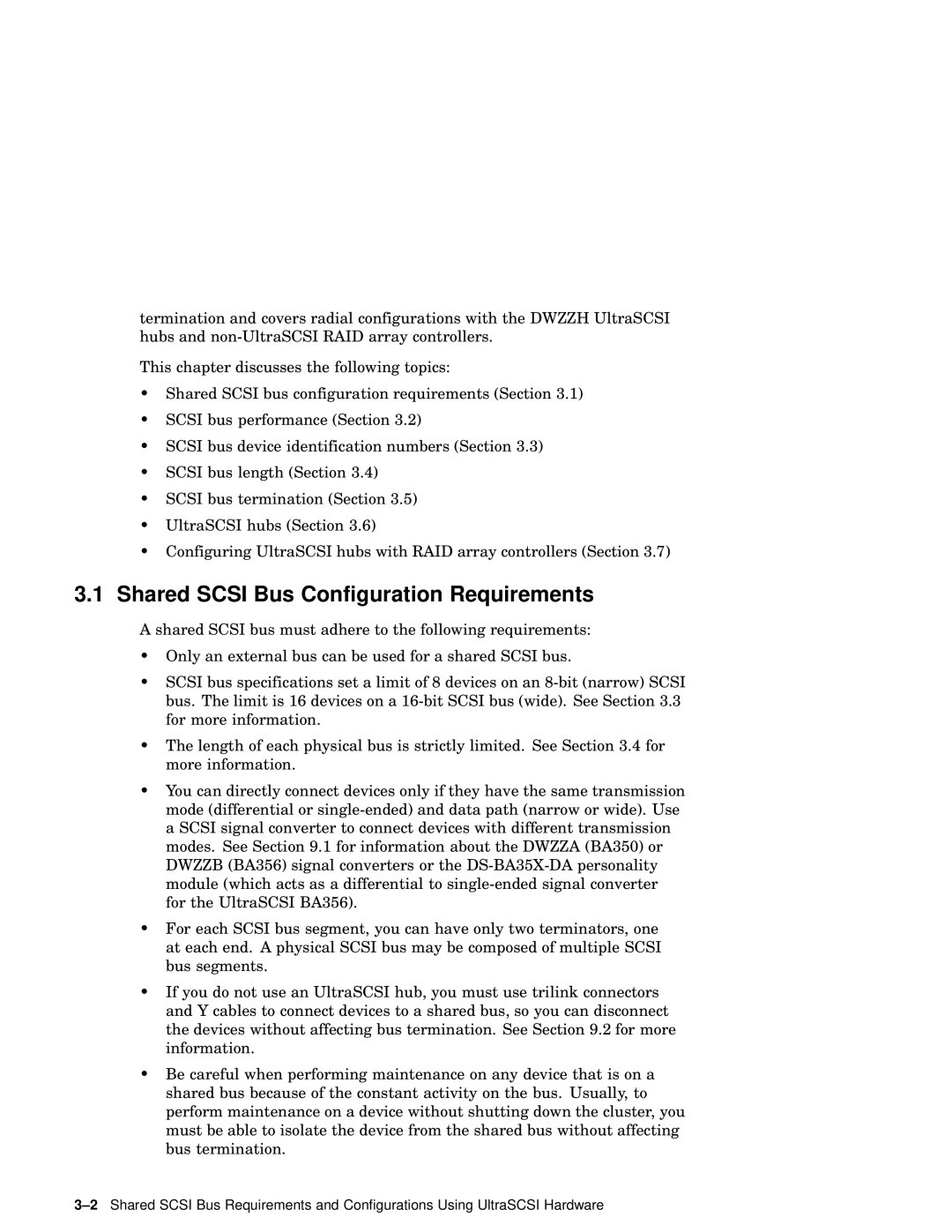 Compaq AA-RHGWB-TE manual Shared Scsi Bus Configuration Requirements 