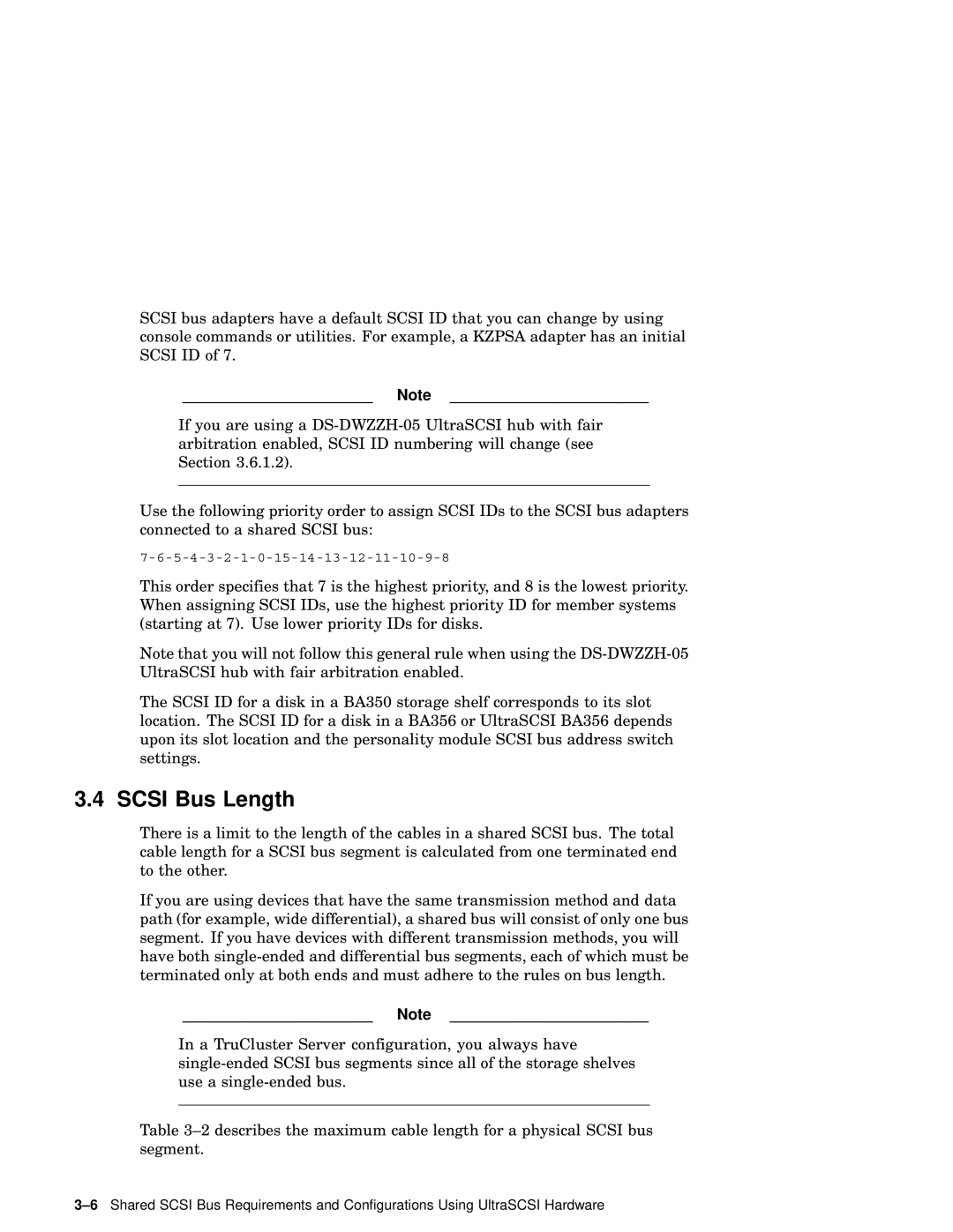 Compaq AA-RHGWB-TE manual Scsi Bus Length 