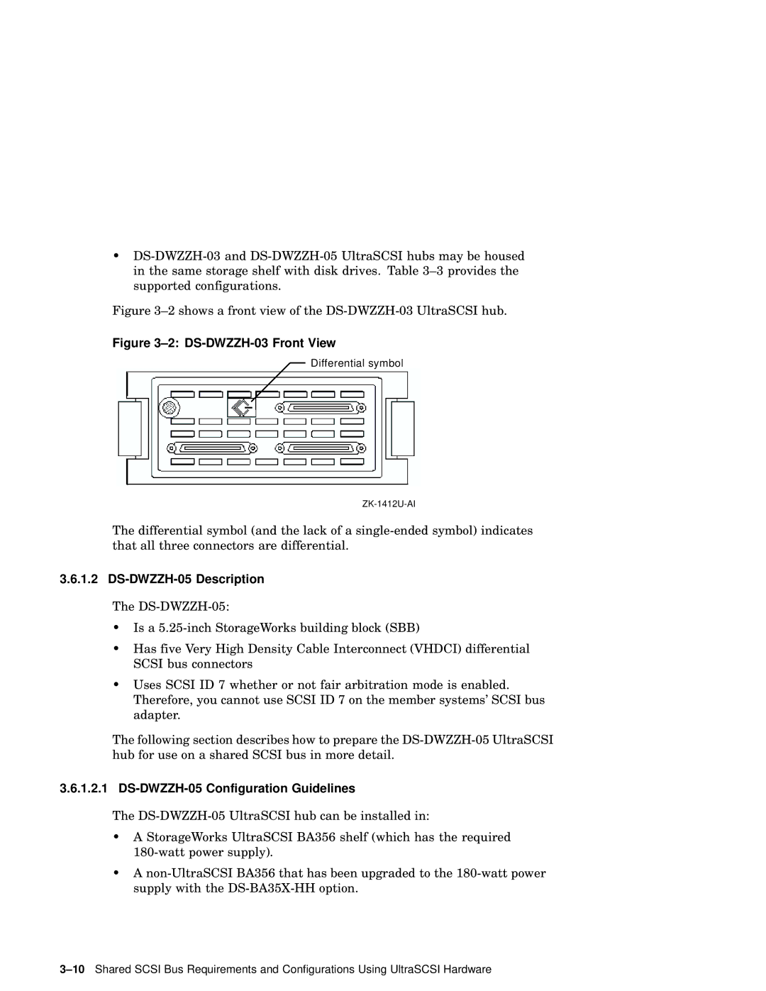 Compaq AA-RHGWB-TE manual DS-DWZZH-05 Description, DS-DWZZH-05 Configuration Guidelines 