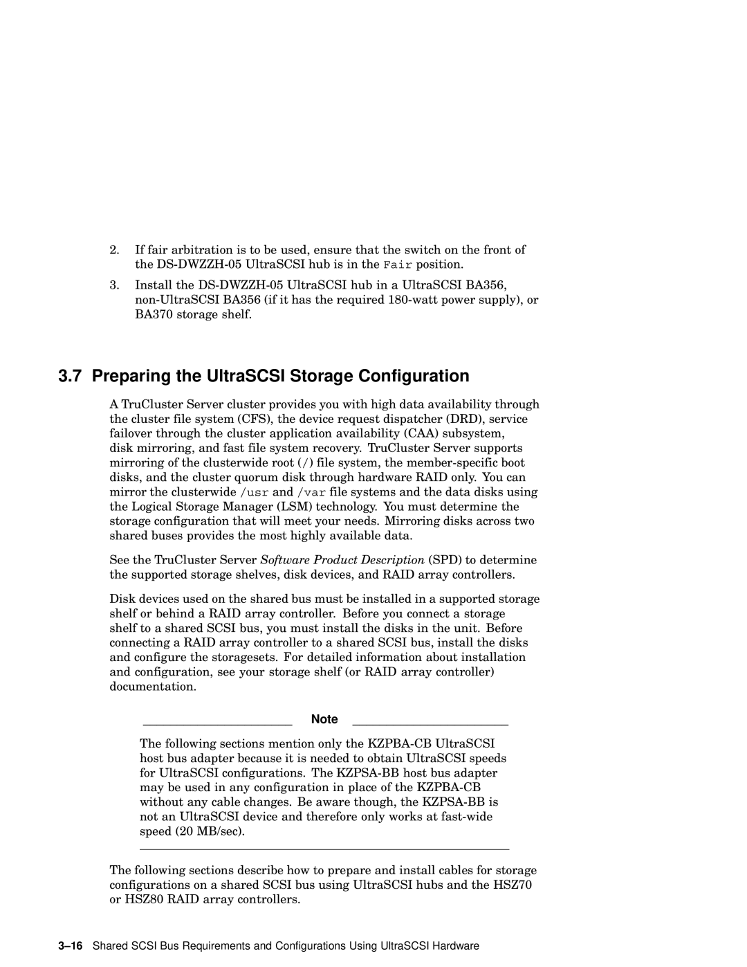 Compaq AA-RHGWB-TE manual Preparing the UltraSCSI Storage Configuration 