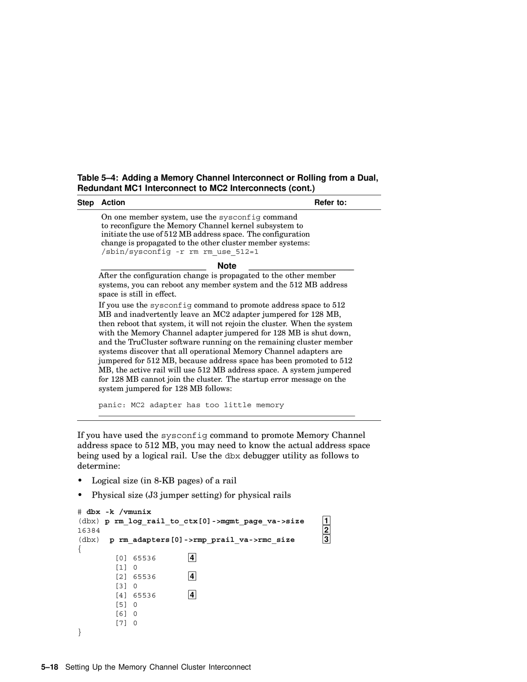 Compaq AA-RHGWC-TE manual 18Setting Up the Memory Channel Cluster Interconnect 