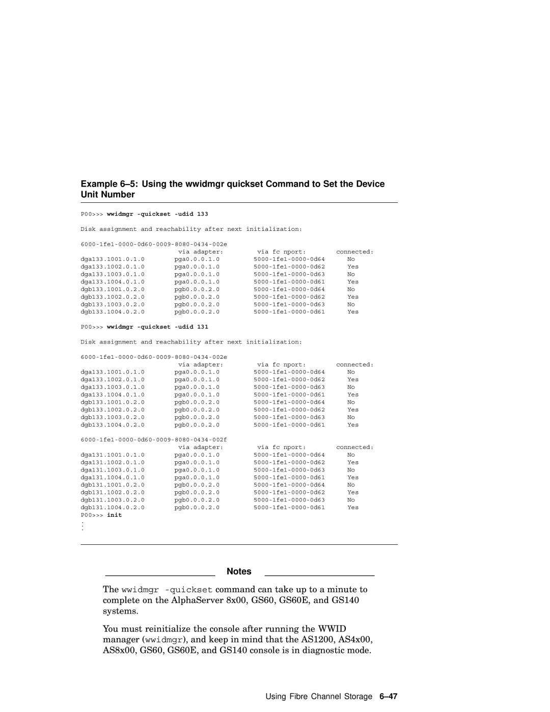 Compaq AA-RHGWC-TE manual P00 wwidmgr -quickset -udid 