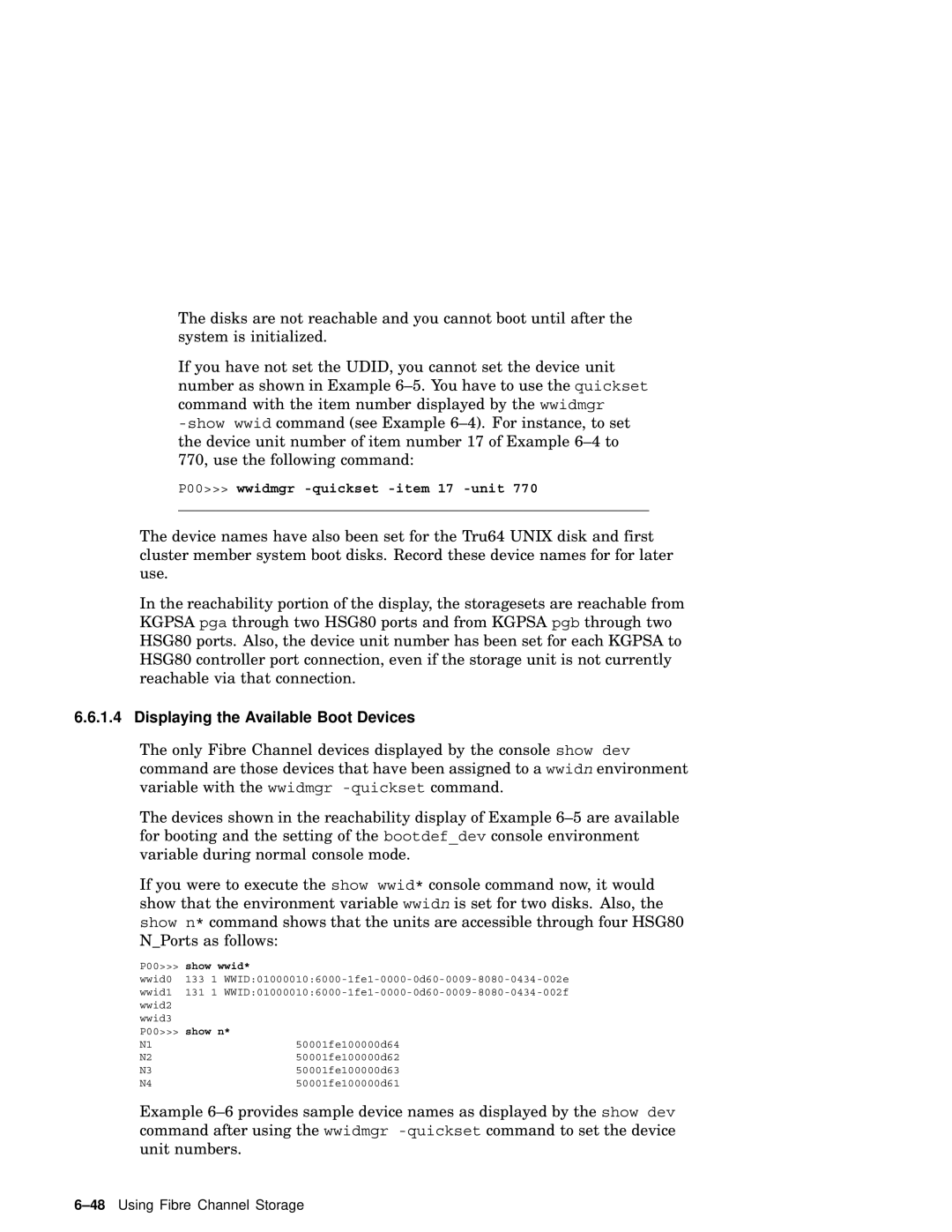 Compaq AA-RHGWC-TE manual Displaying the Available Boot Devices, P00 show wwid 