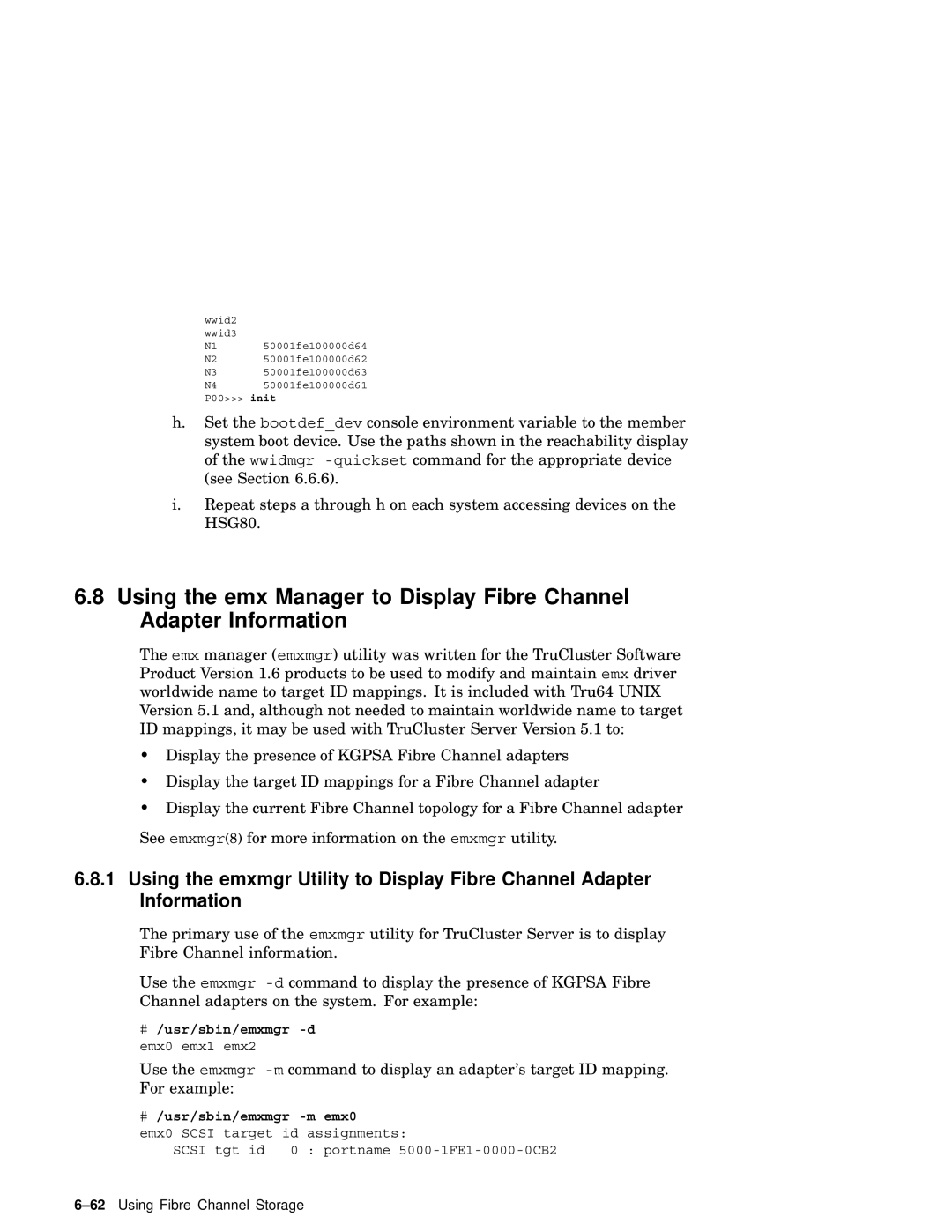 Compaq AA-RHGWC-TE manual # /usr/sbin/emxmgr -m emx0 