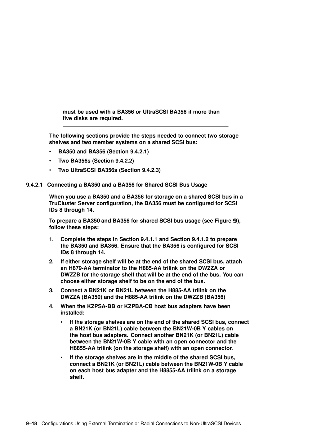 Compaq AA-RHGWC-TE manual Connecting a BA350 and a BA356 for Shared Scsi Bus Usage 