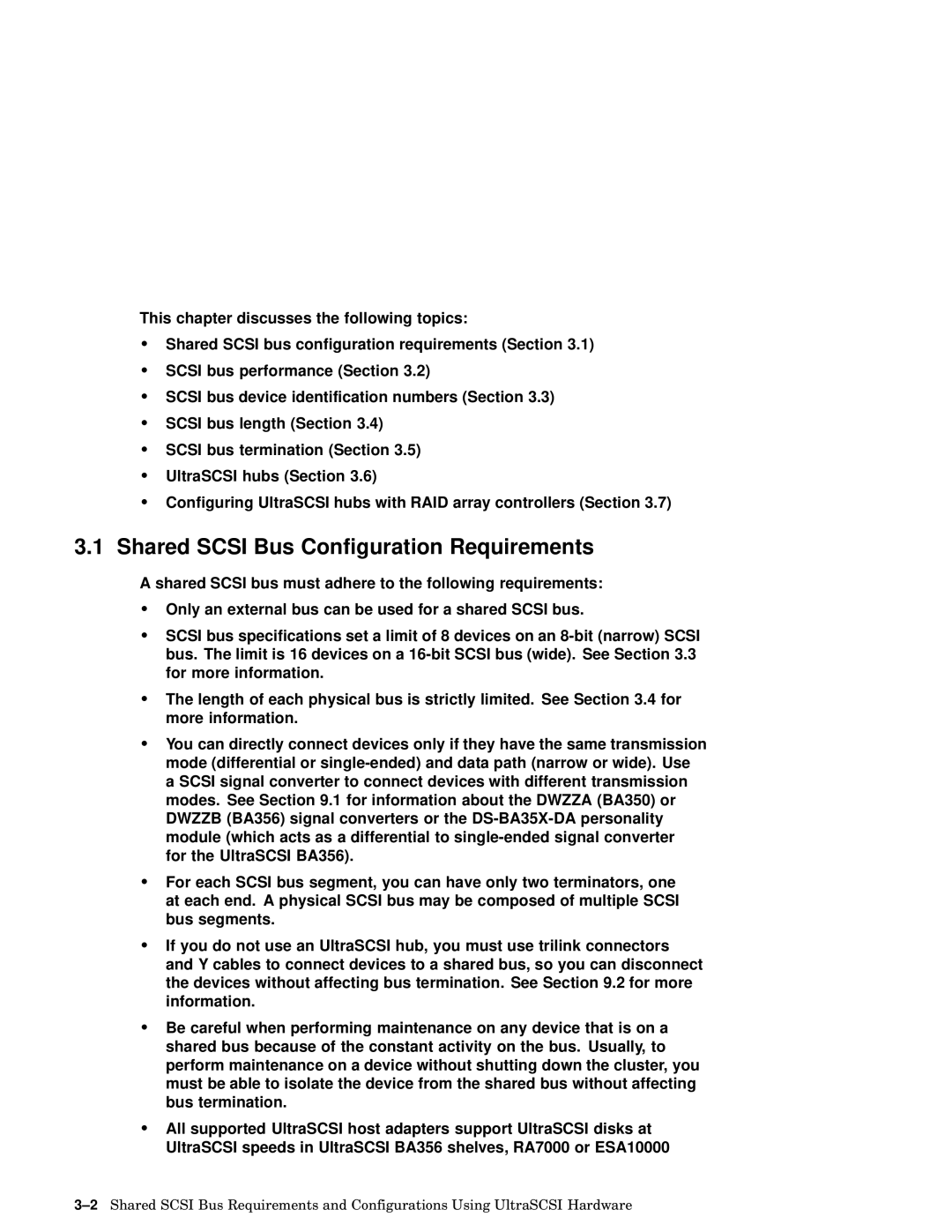 Compaq AA-RHGWC-TE manual Shared Scsi Bus Configuration Requirements 