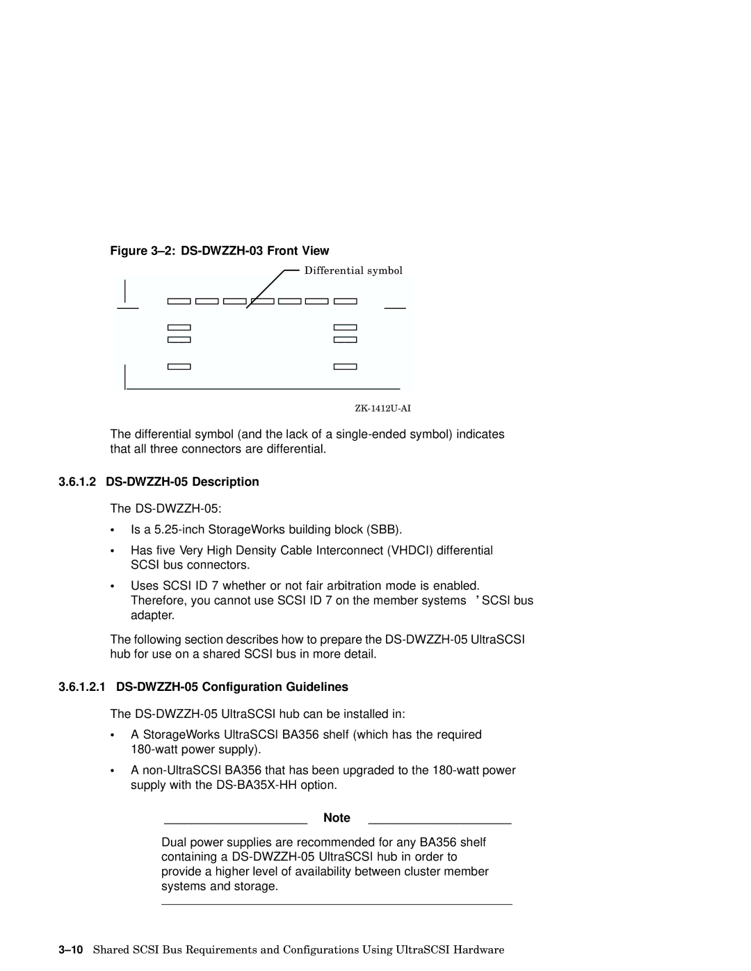 Compaq AA-RHGWC-TE manual DS-DWZZH-05 Description, DS-DWZZH-05 Configuration Guidelines 