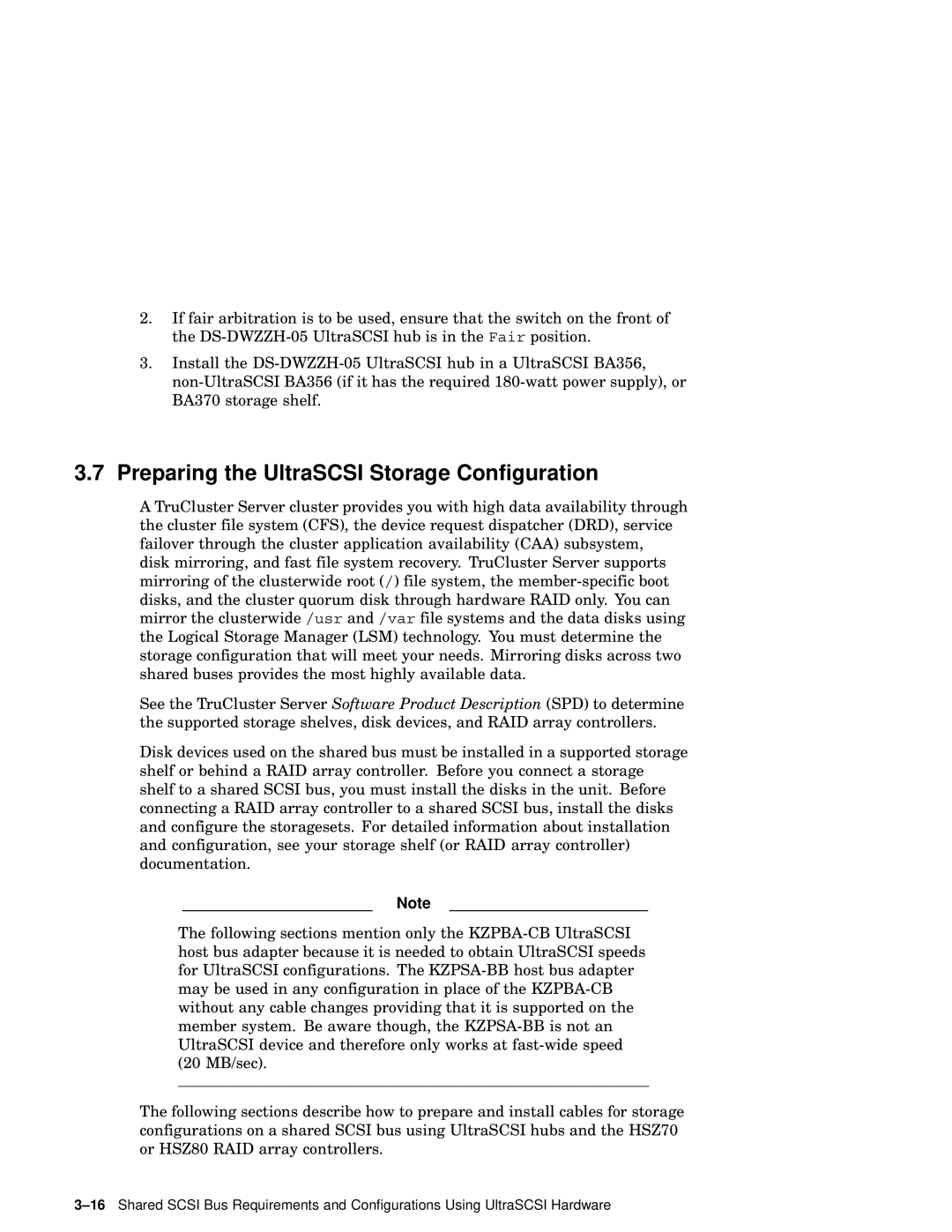 Compaq AA-RHGWC-TE manual Preparing the UltraSCSI Storage Configuration 