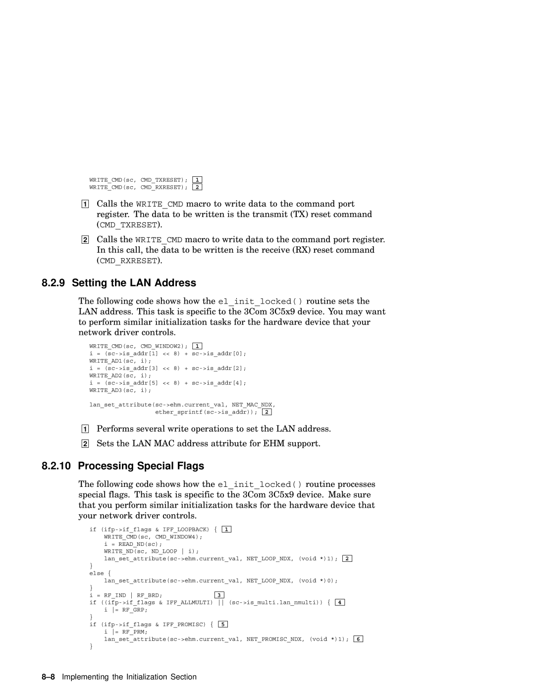 Compaq AA-RNG2A-TE manual Setting the LAN Address, Processing Special Flags 