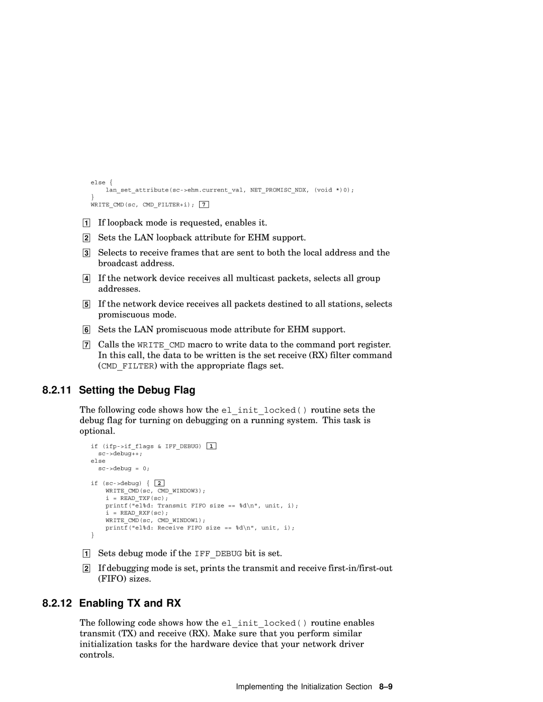 Compaq AA-RNG2A-TE manual Setting the Debug Flag, Enabling TX and RX 